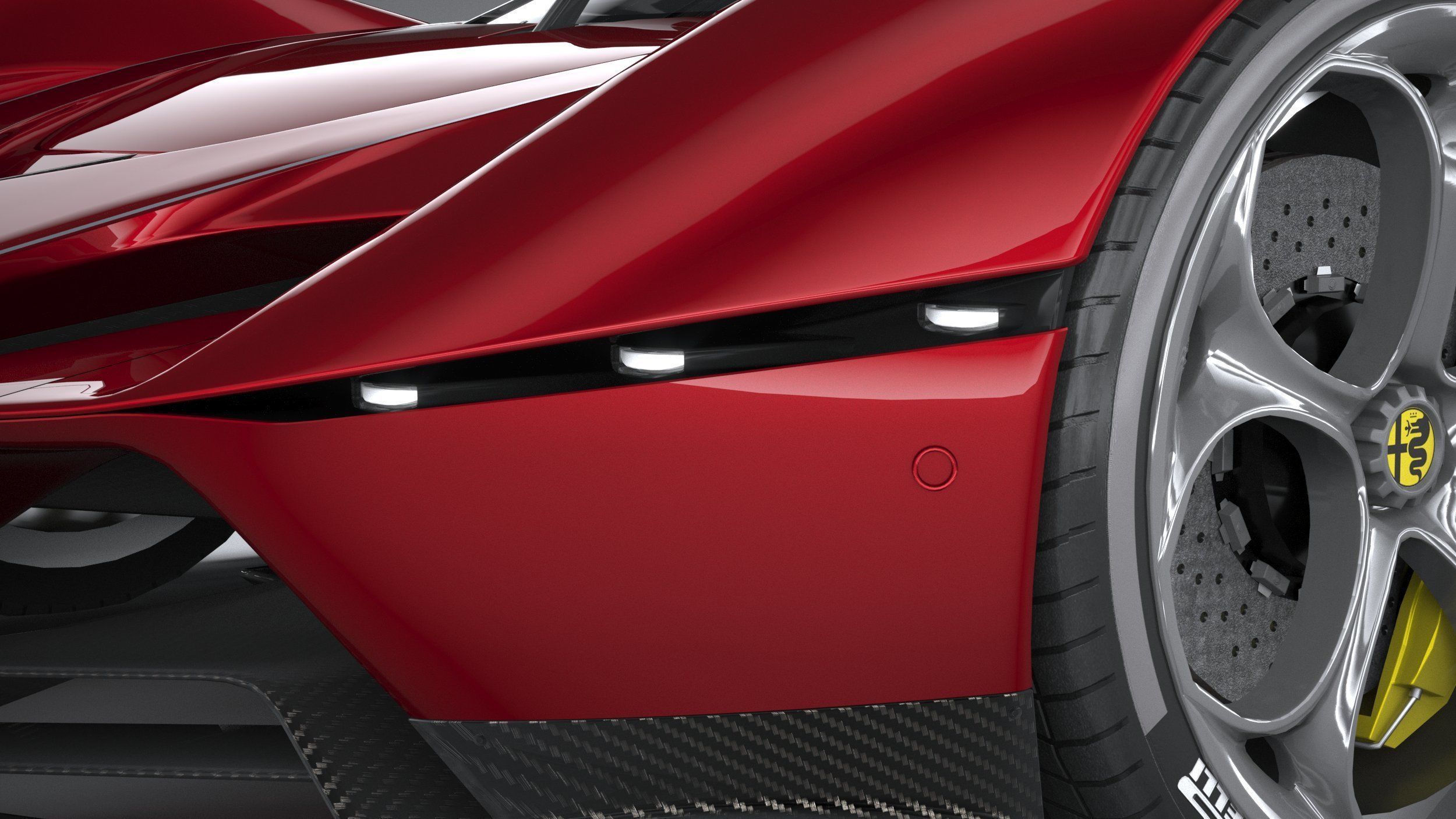 Alfa Romeo 8C-R Tazio 2020 LowPoly 3D model_14