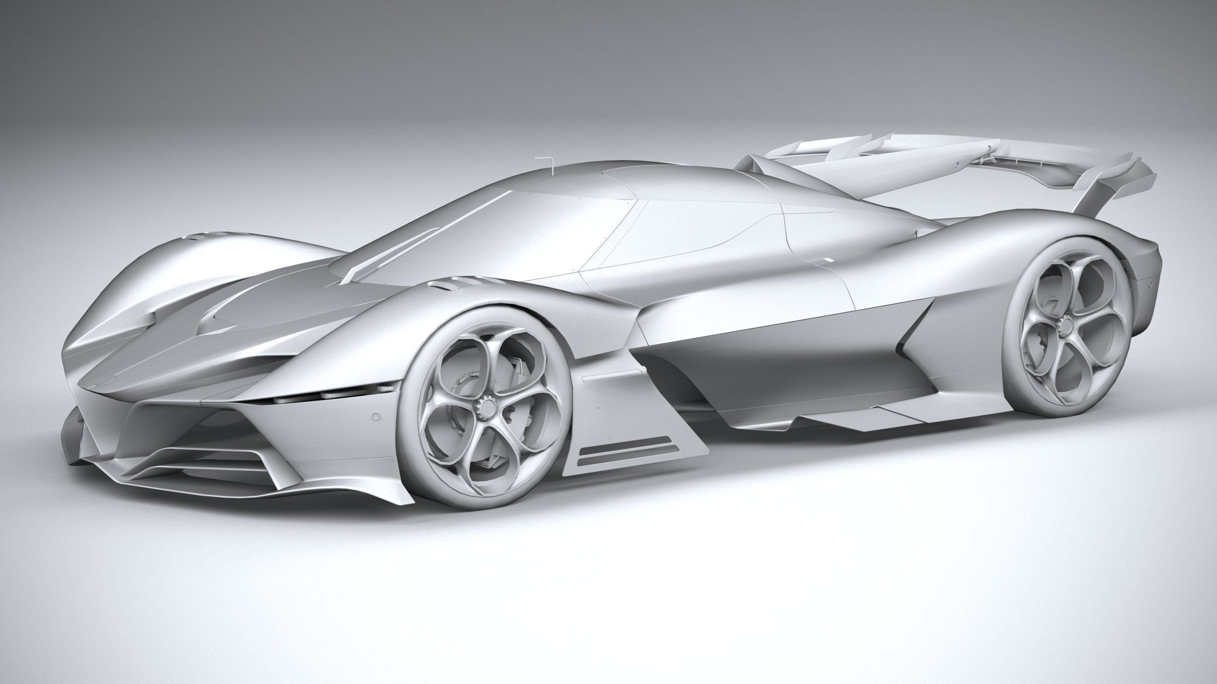 Alfa Romeo 8C-R Tazio 2020 LowPoly 3D model_19