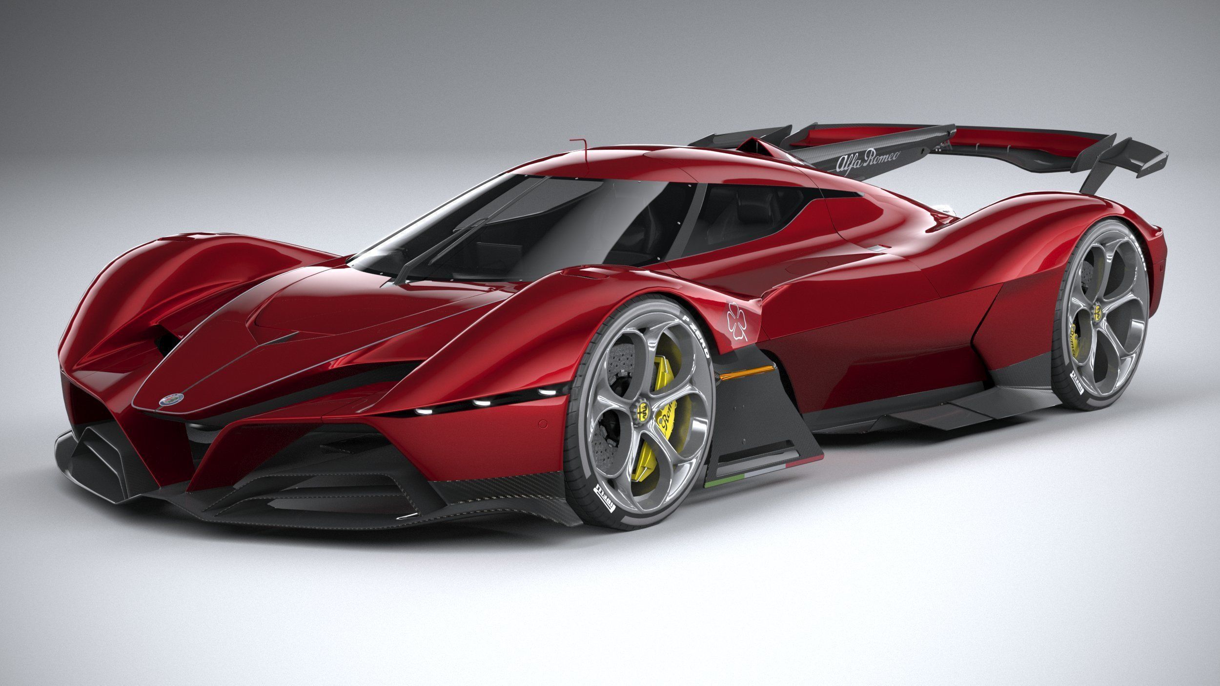 Alfa Romeo 8C-R Tazio 2020 LowPoly 3D model_1