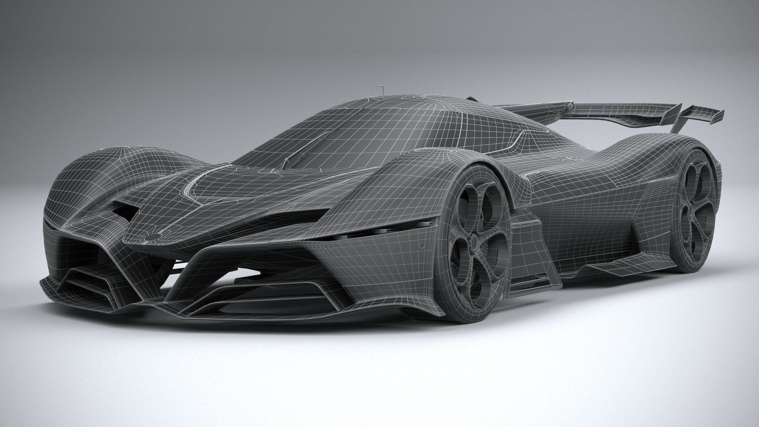 Alfa Romeo 8C-R Tazio 2020 LowPoly 3D model_27