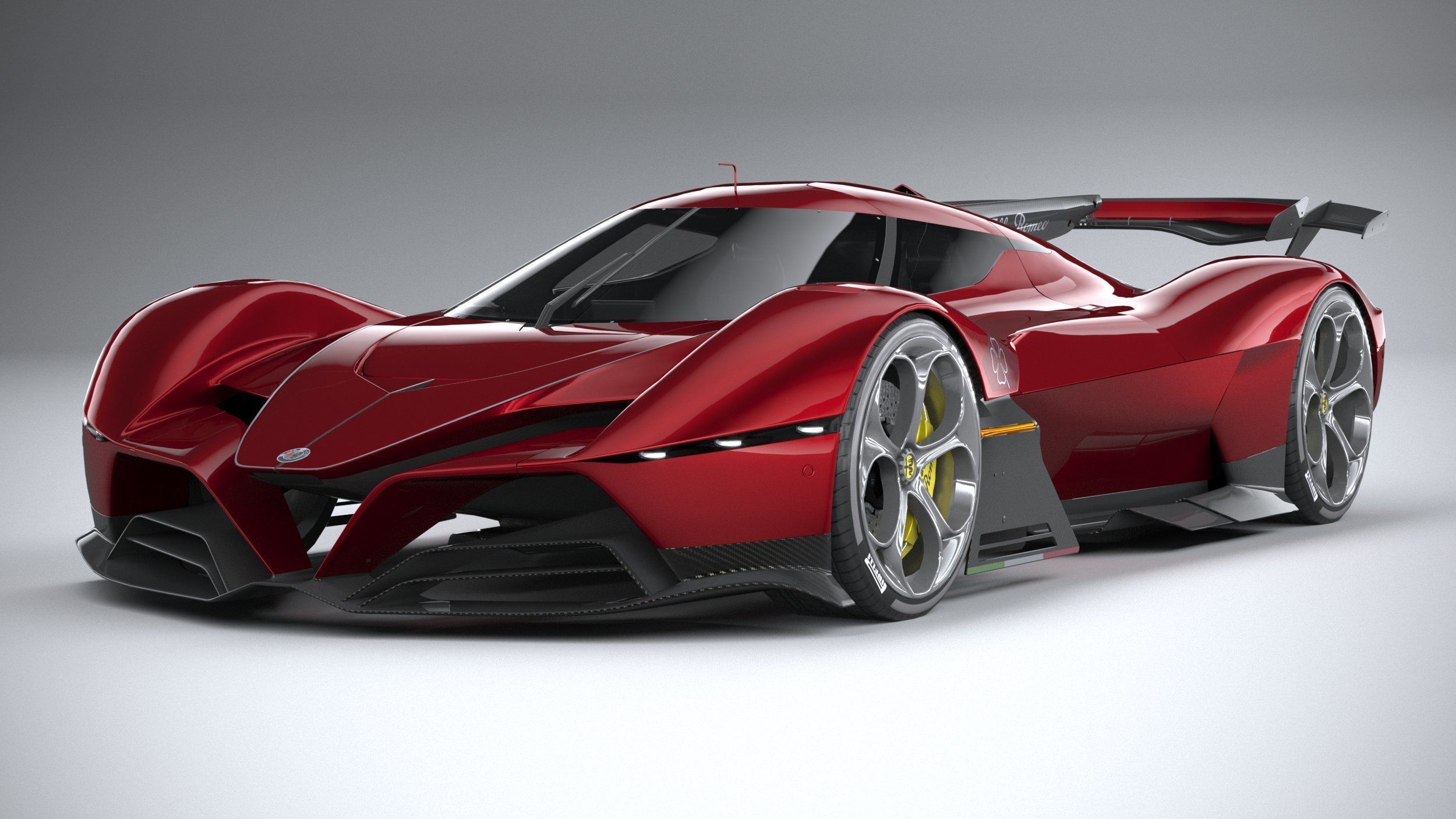 Alfa Romeo 8C-R Tazio 2020 LowPoly 3D model_2