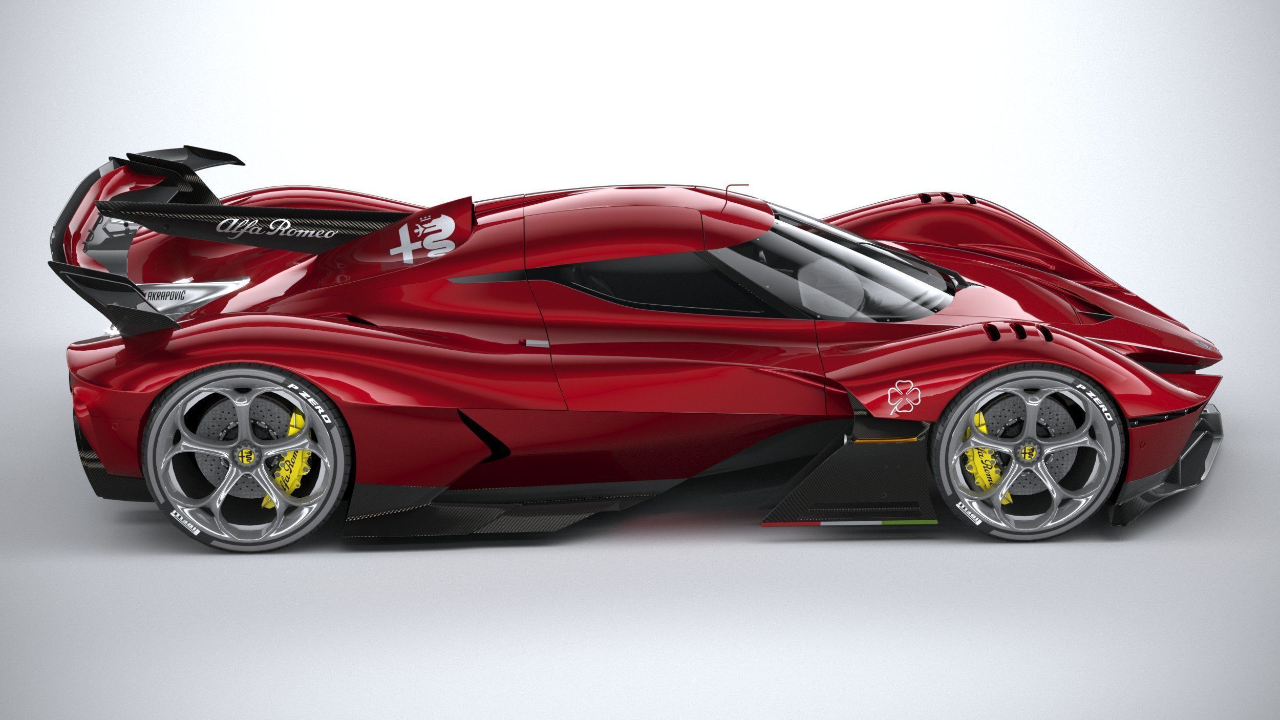 Alfa Romeo 8C-R Tazio 2020 LowPoly 3D model_11