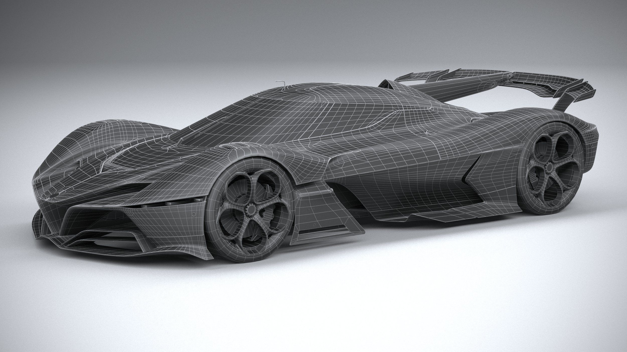 Alfa Romeo 8C-R Tazio 2020 LowPoly 3D model_26