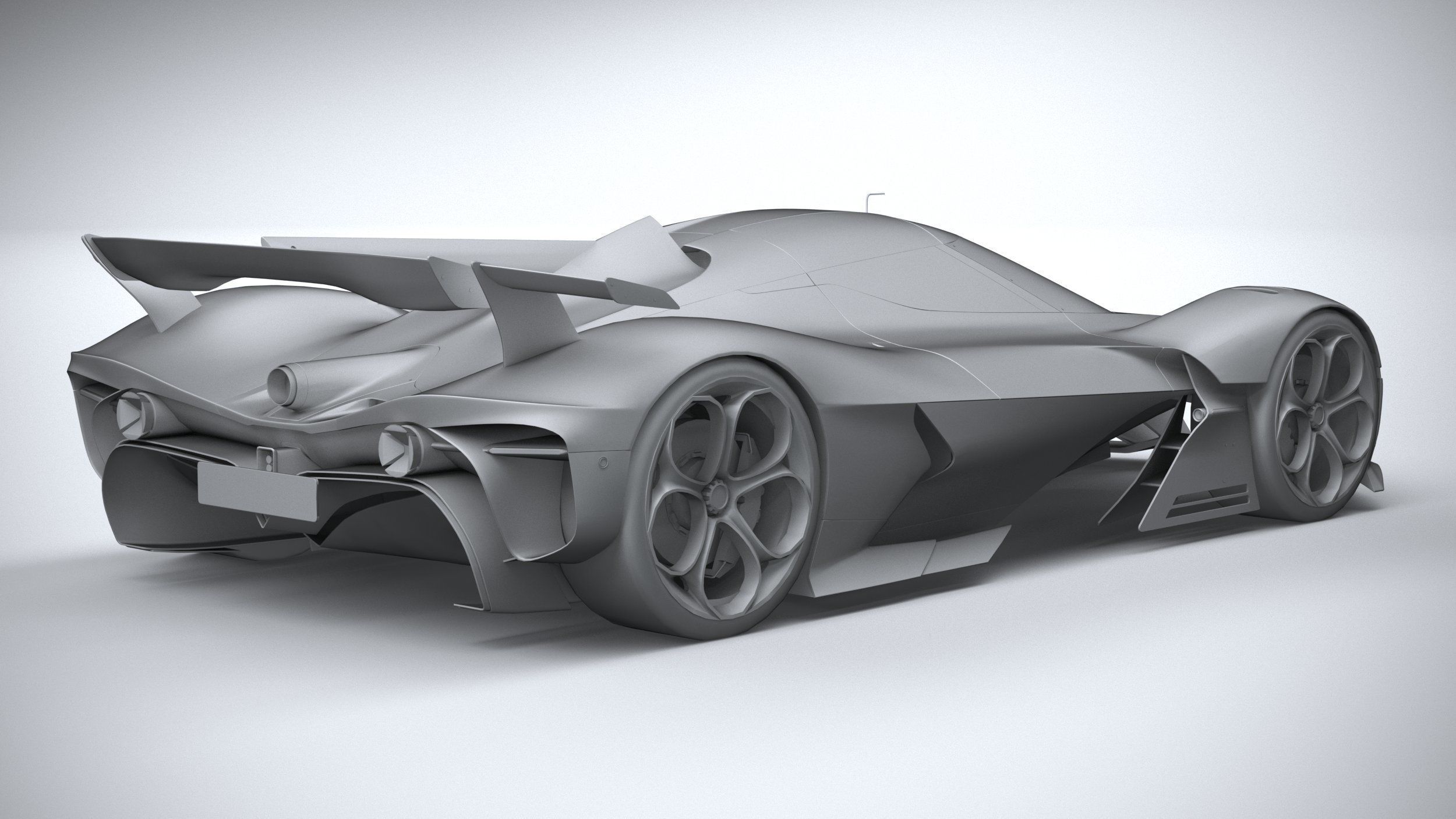 Alfa Romeo 8C-R Tazio 2020 LowPoly 3D model_25