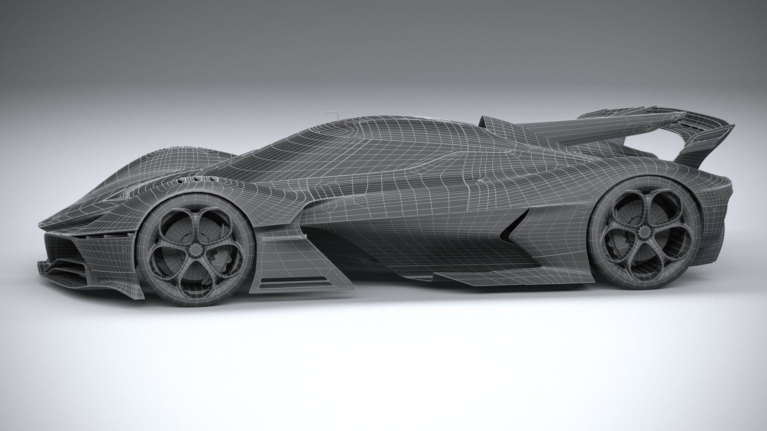 Alfa Romeo 8C-R Tazio 2020 LowPoly 3D model_29