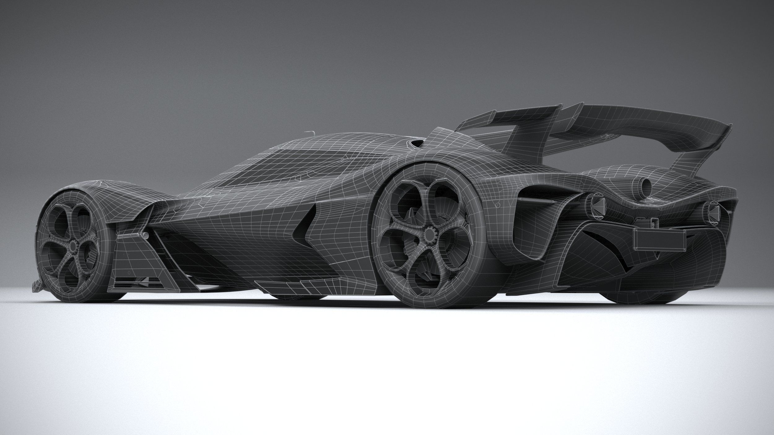 Alfa Romeo 8C-R Tazio 2020 LowPoly 3D model_28