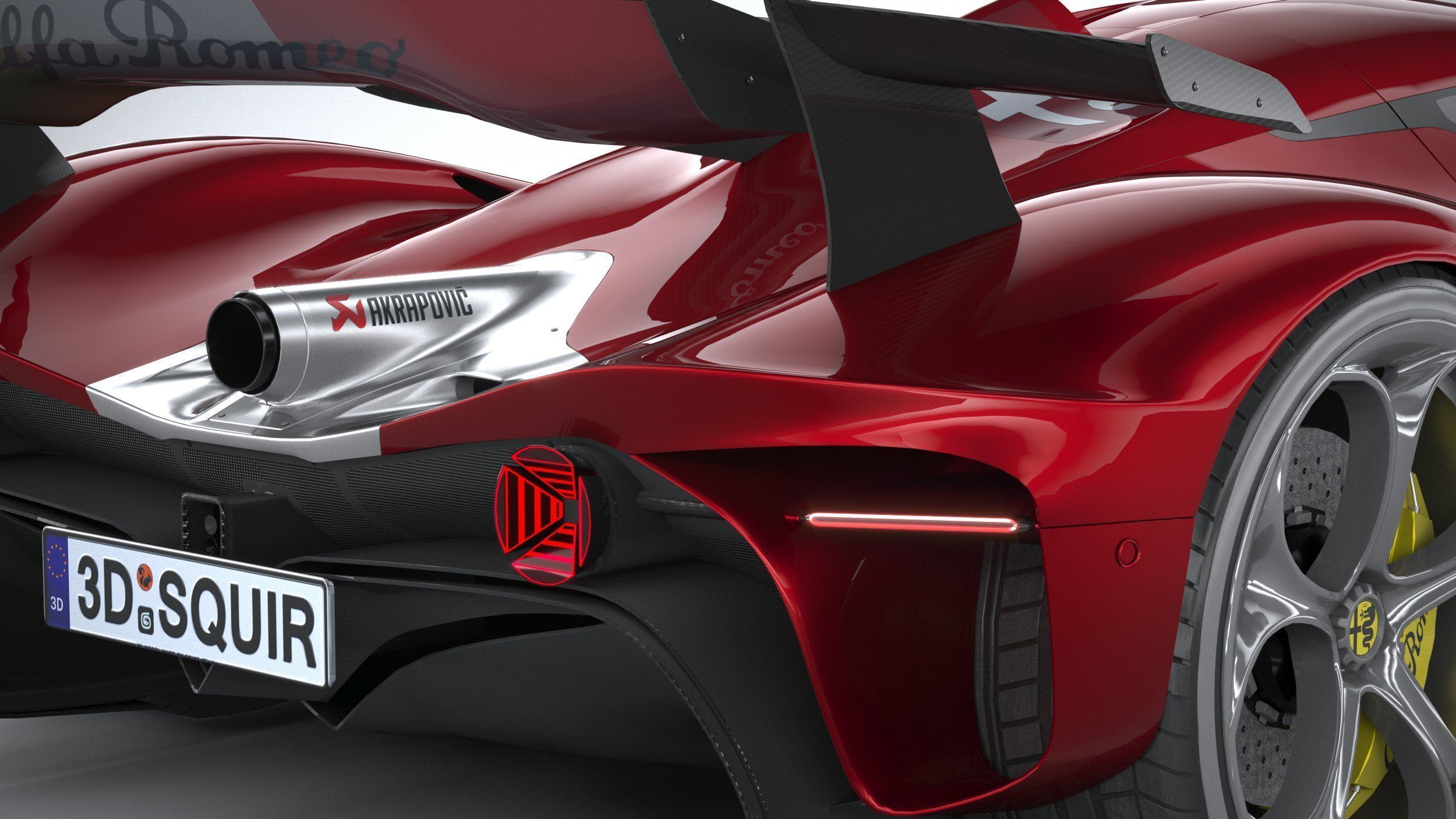 Alfa Romeo 8C-R Tazio 2020 LowPoly 3D model_18