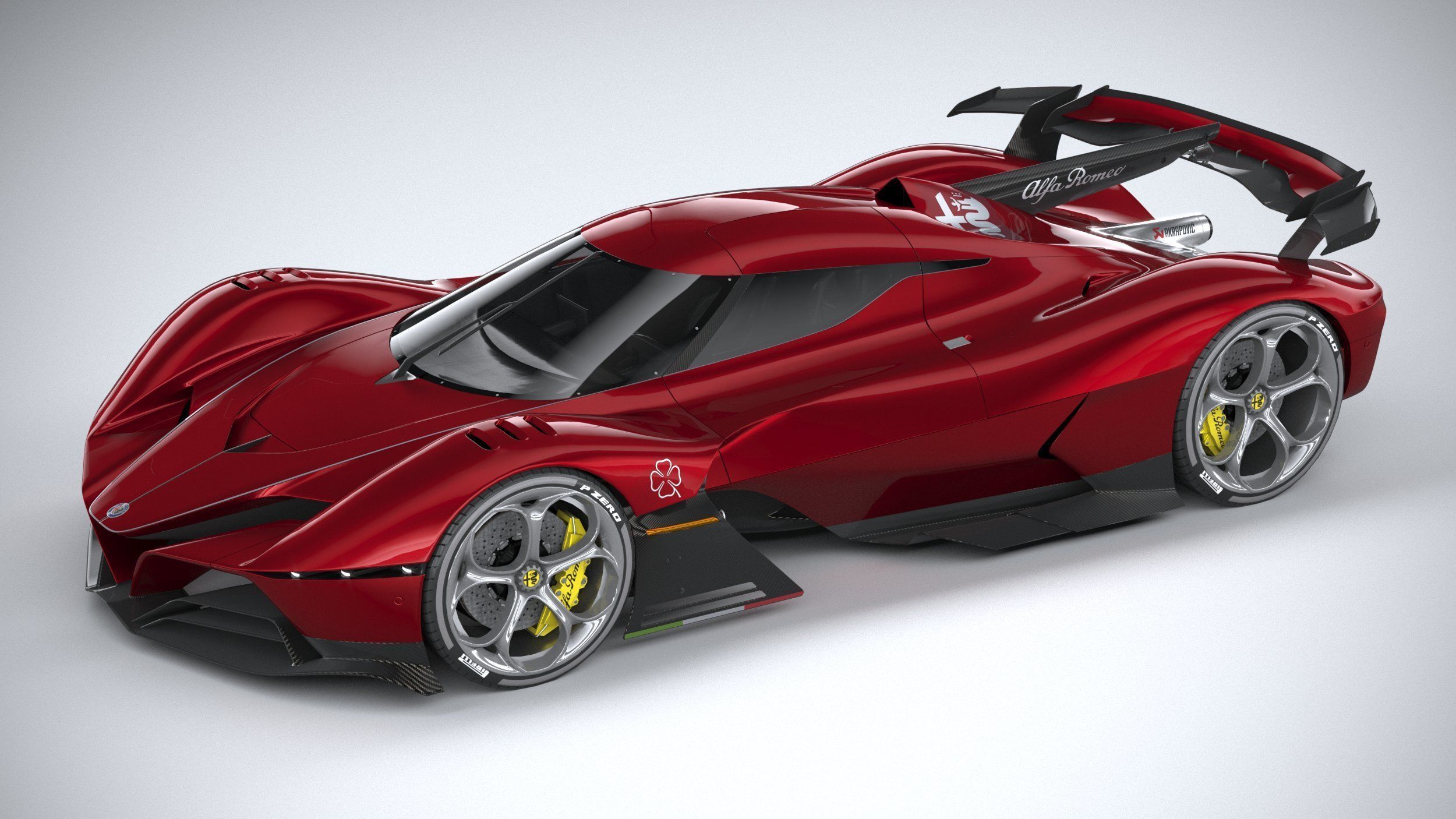 Alfa Romeo 8C-R Tazio 2020 LowPoly 3D model_7