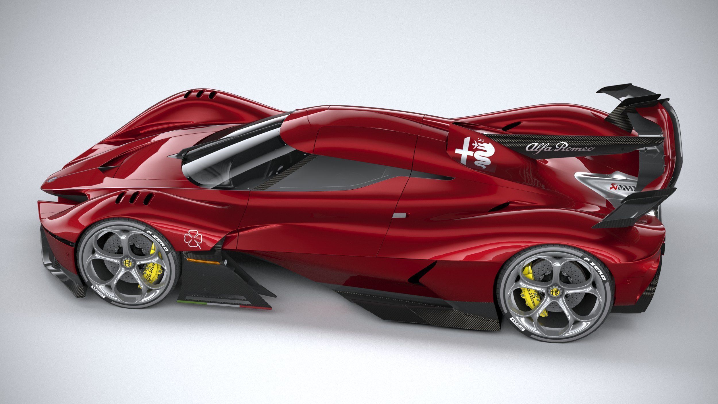 Alfa Romeo 8C-R Tazio 2020 LowPoly 3D model_9