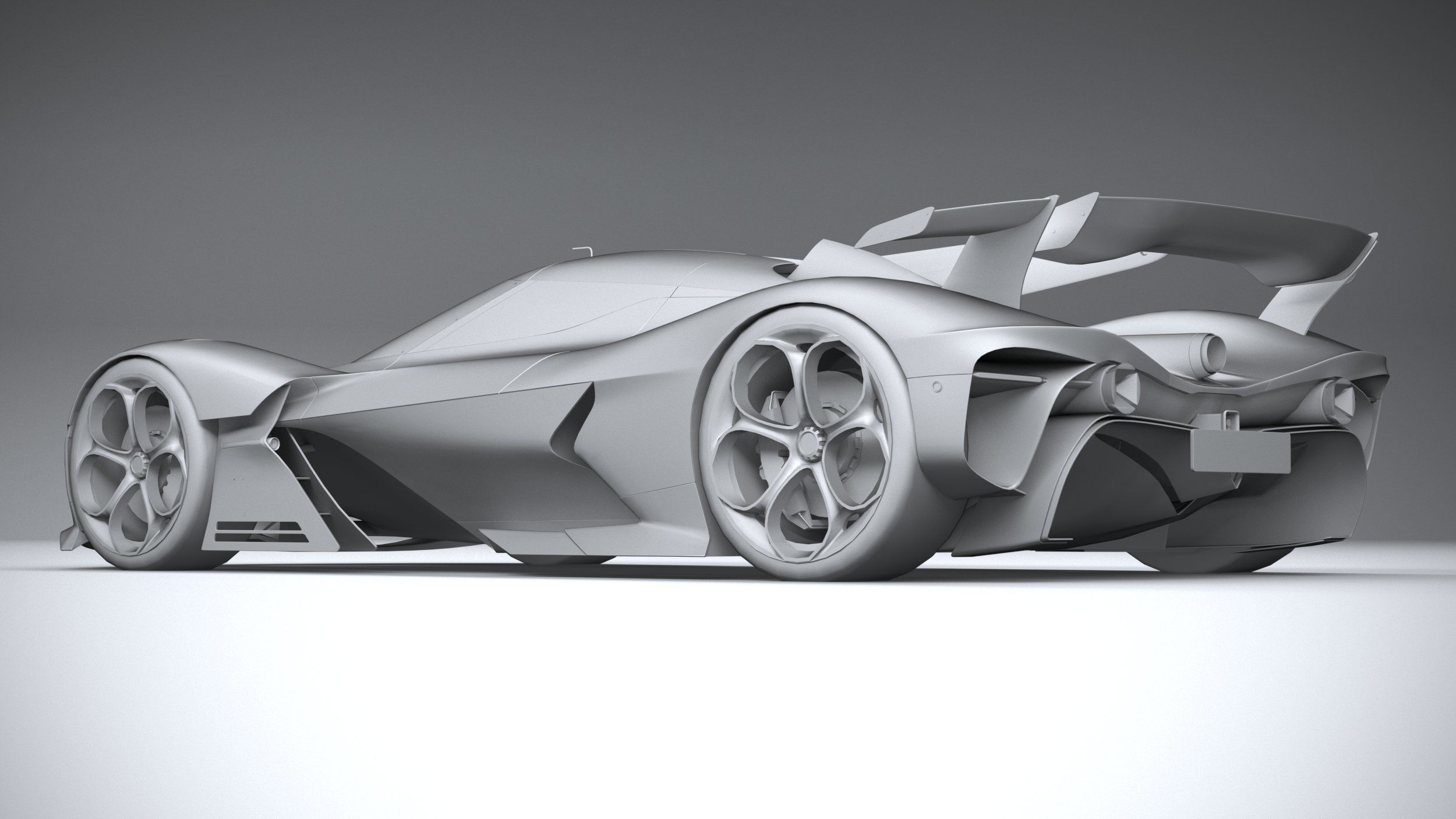 Alfa Romeo 8C-R Tazio 2020 LowPoly 3D model_21