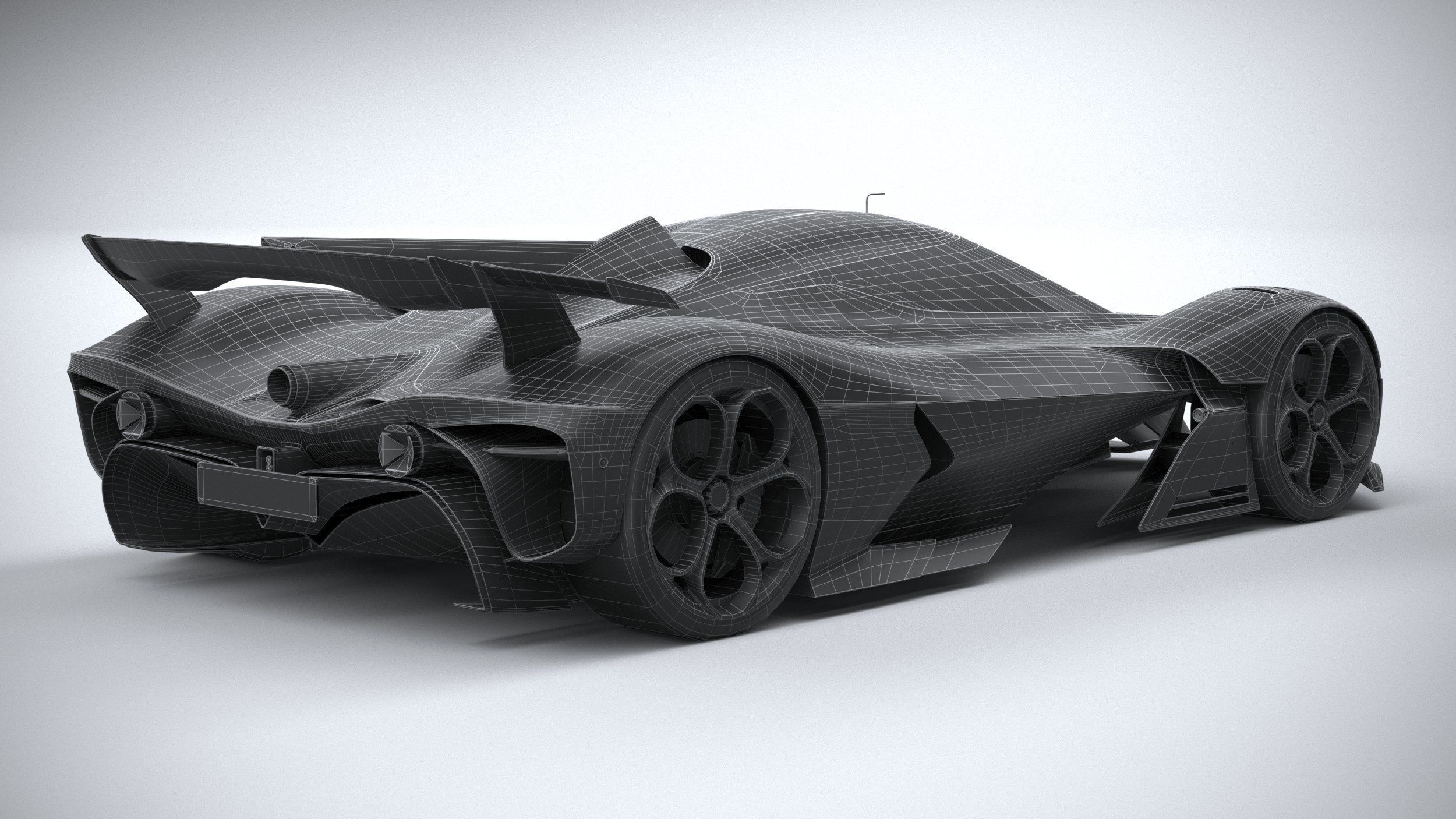 Alfa Romeo 8C-R Tazio 2020 LowPoly 3D model_32