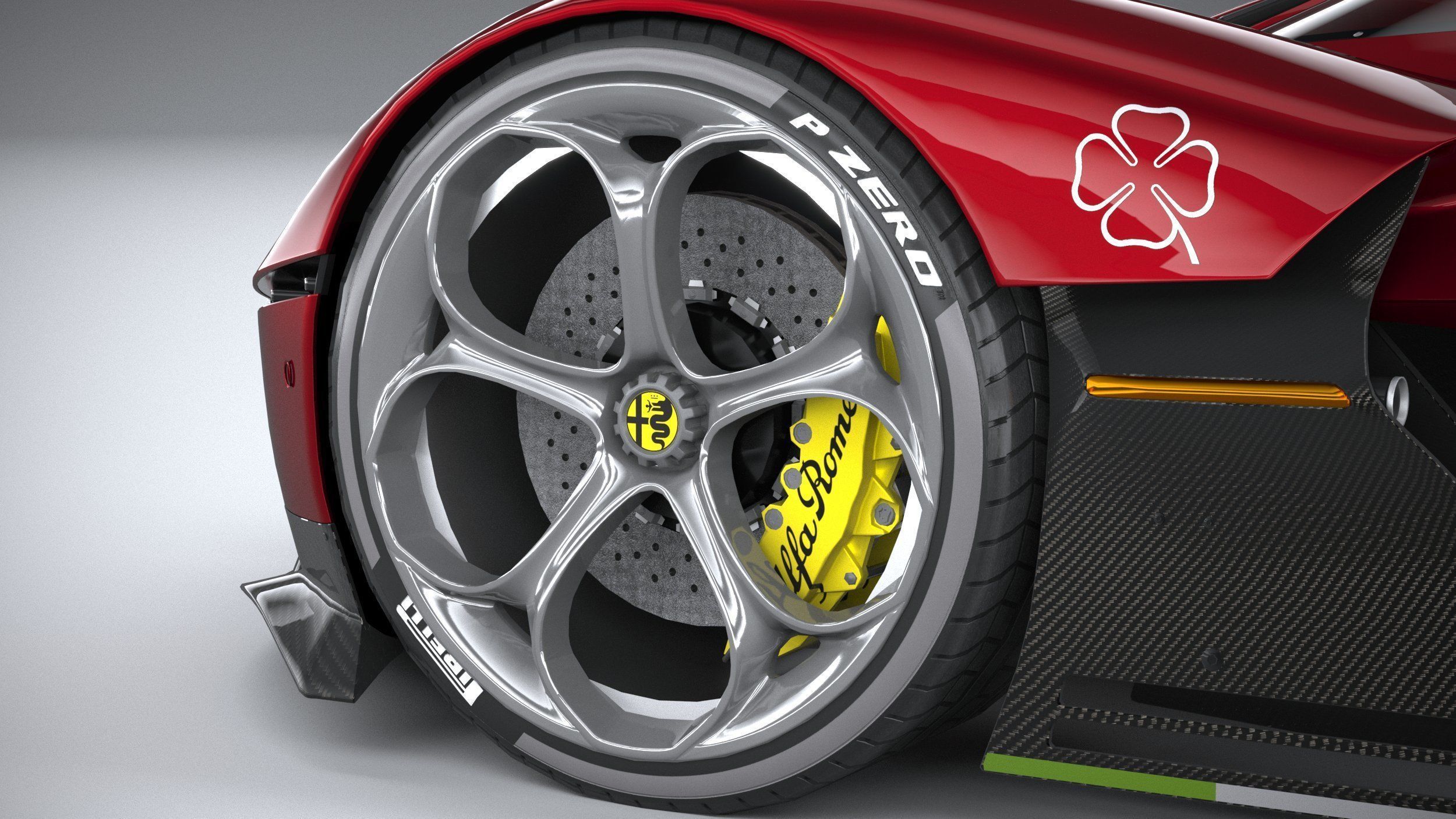 Alfa Romeo 8C-R Tazio 2020 LowPoly 3D model_16