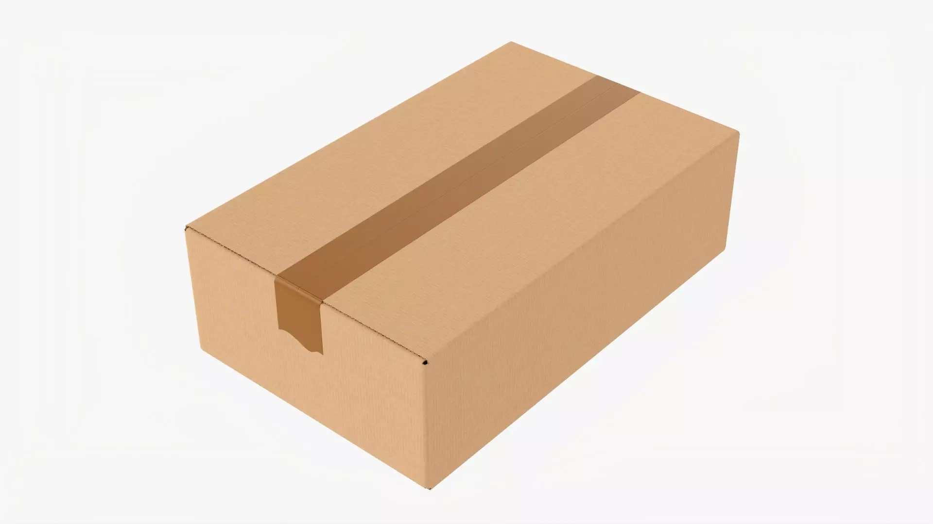 Box sealed with packing tape mockup 06 3D model_0