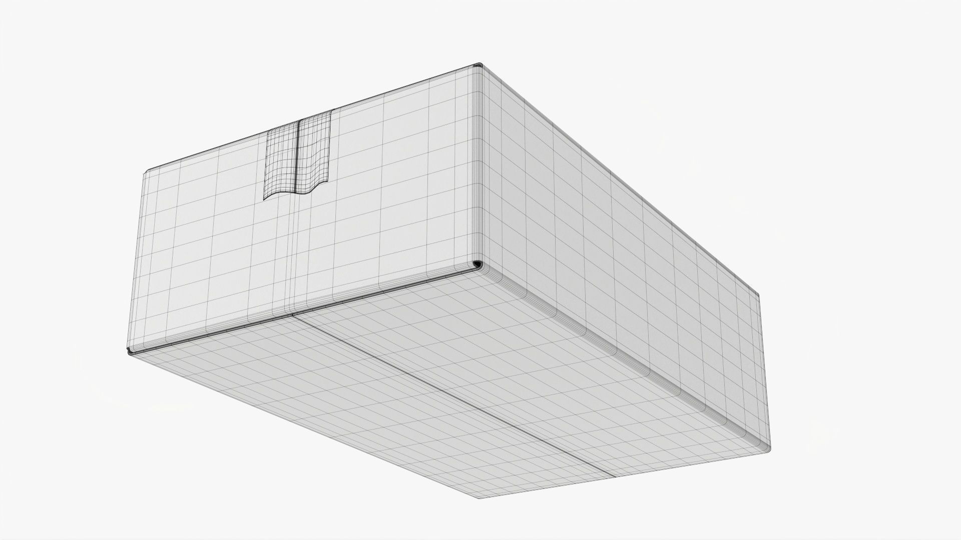 Box sealed with packing tape mockup 06 3D model_8