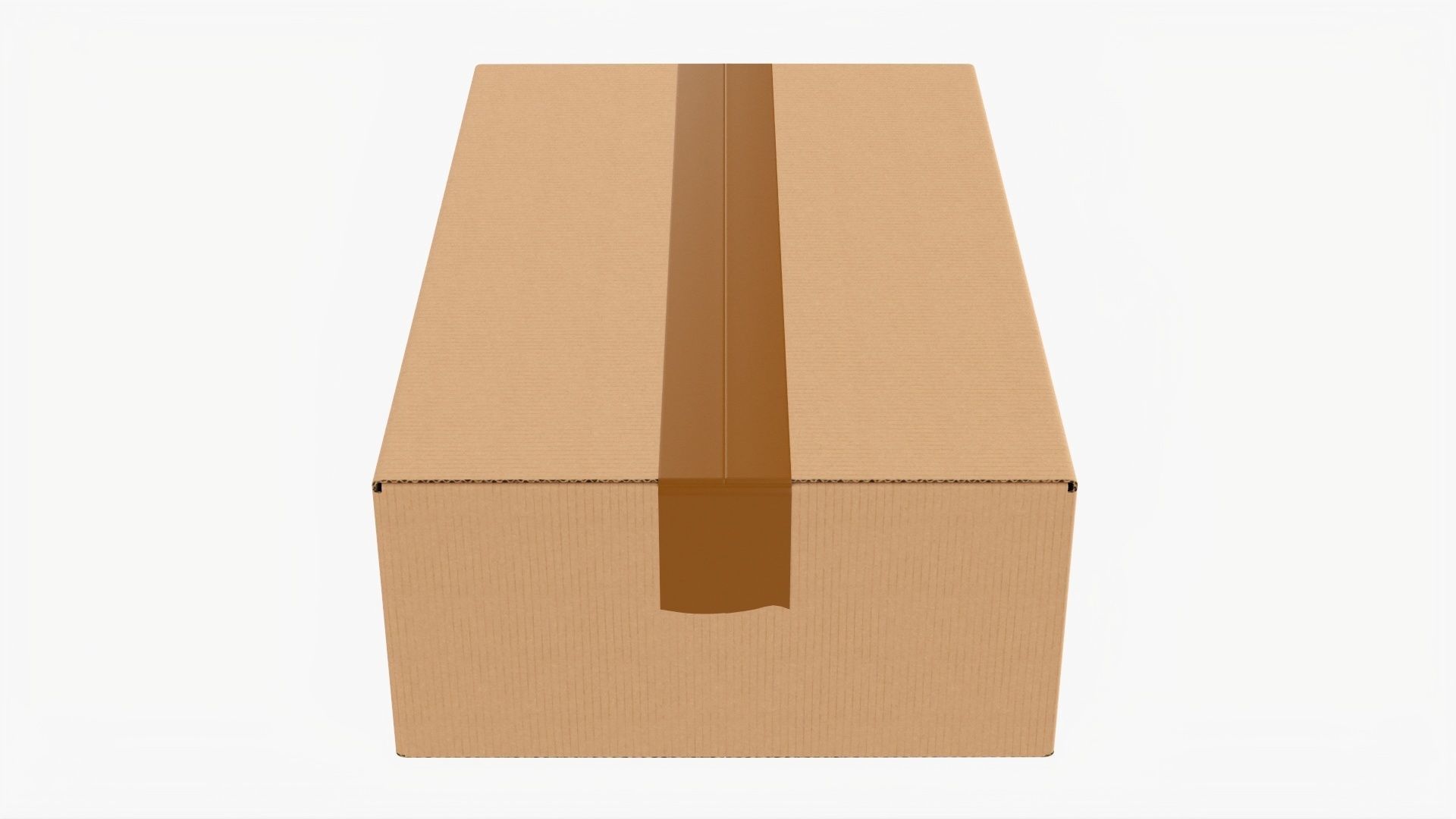 Box sealed with packing tape mockup 06 3D model_1