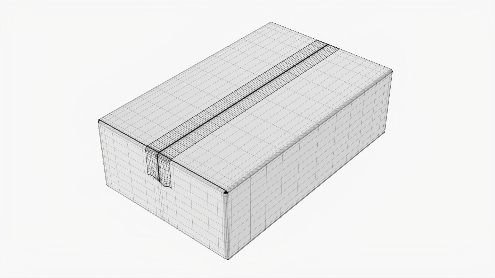 Box sealed with packing tape mockup 06 3D model_6