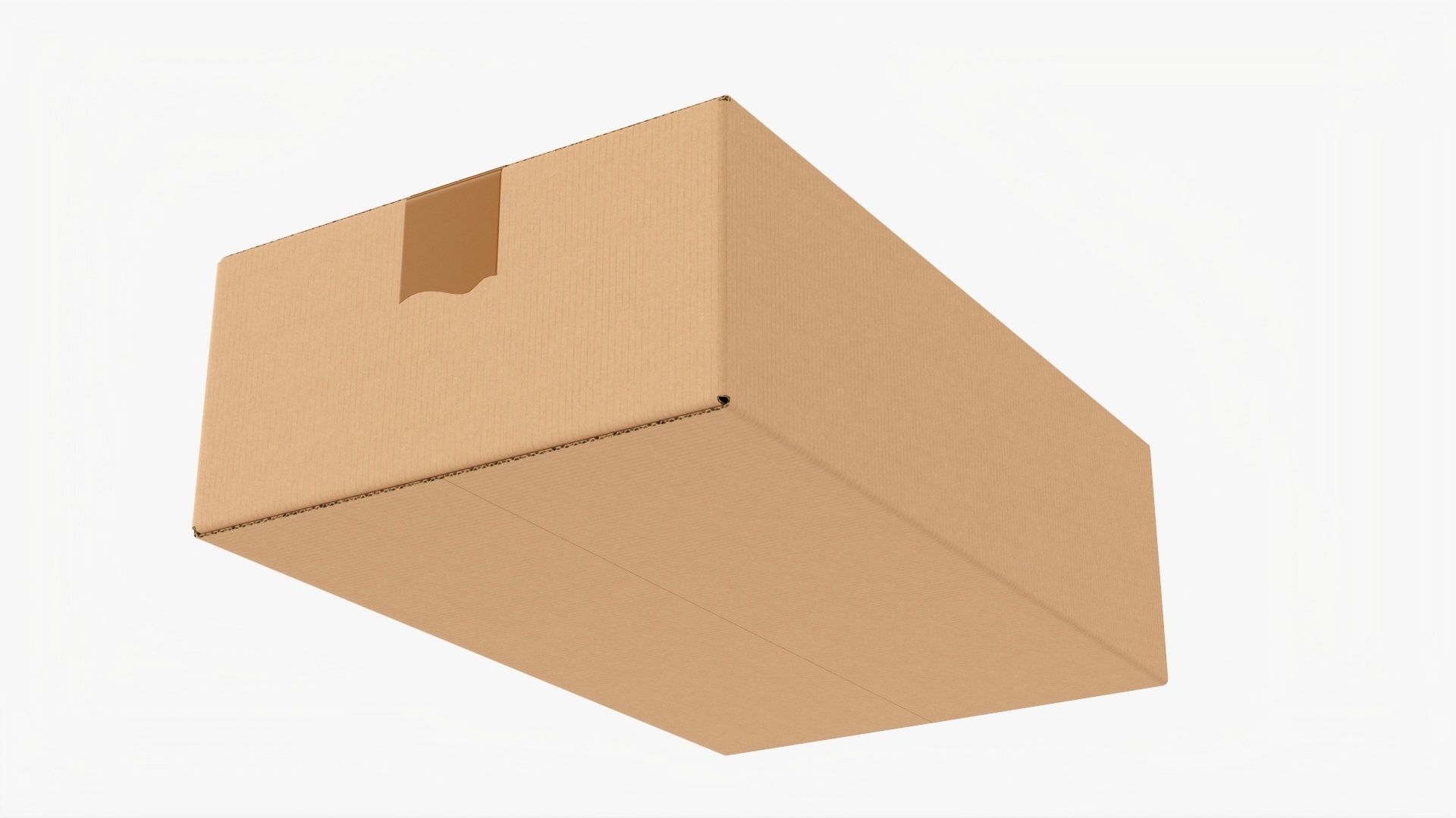 Box sealed with packing tape mockup 06 3D model_2