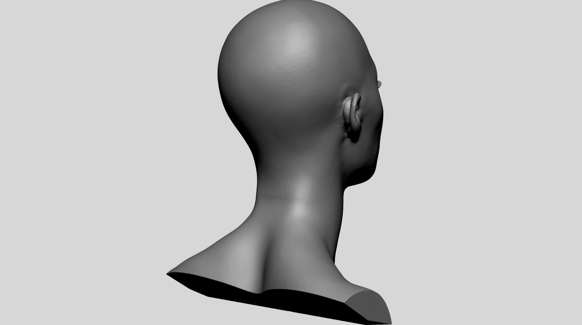 Female Head Printable v2 3D print model_3