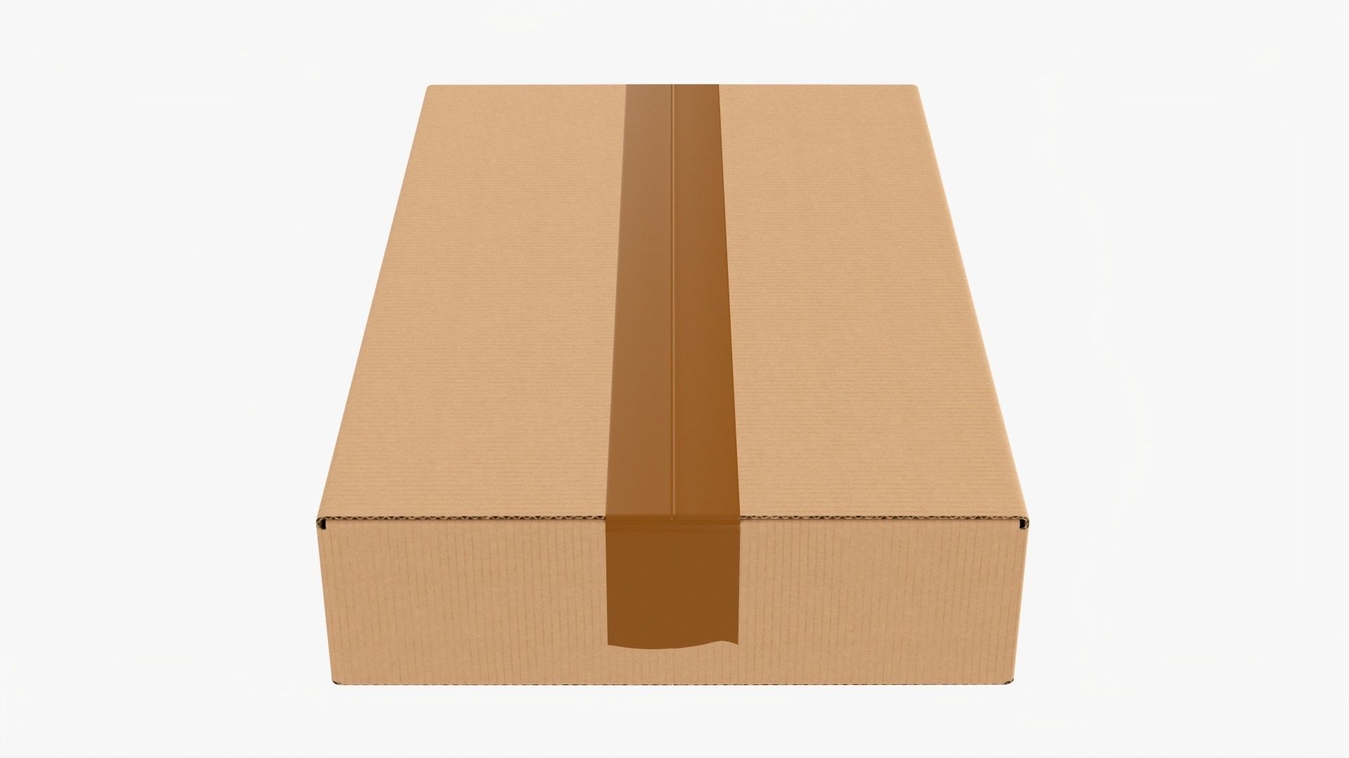 Box sealed with packing tape mockup 07 3D model_1