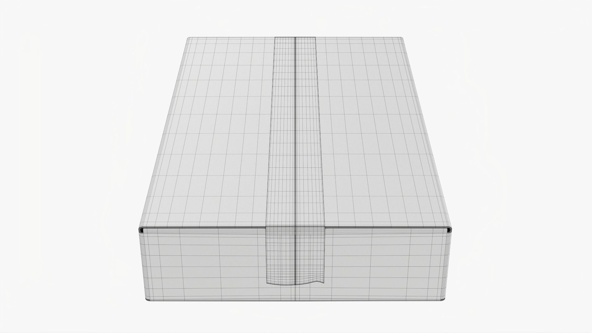 Box sealed with packing tape mockup 07 3D model_7