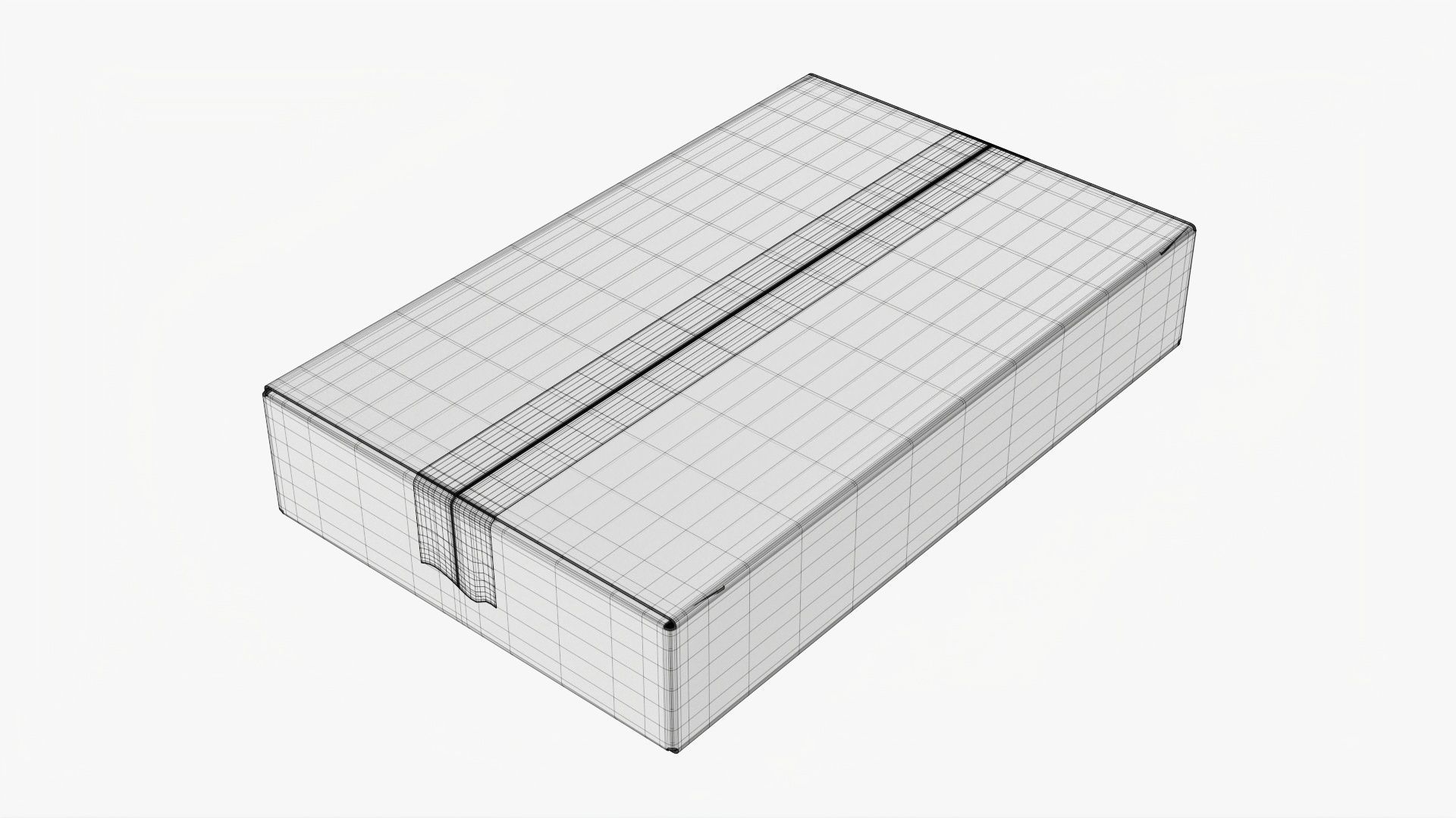 Box sealed with packing tape mockup 07 3D model_6