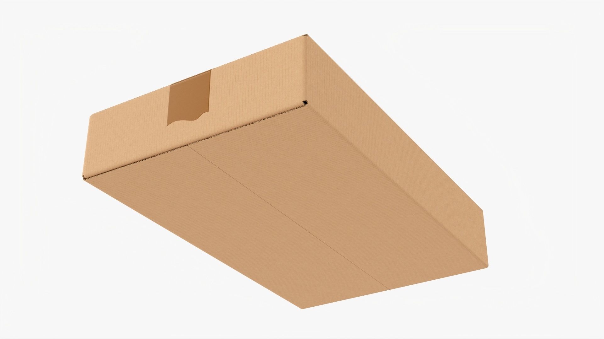 Box sealed with packing tape mockup 07 3D model_2