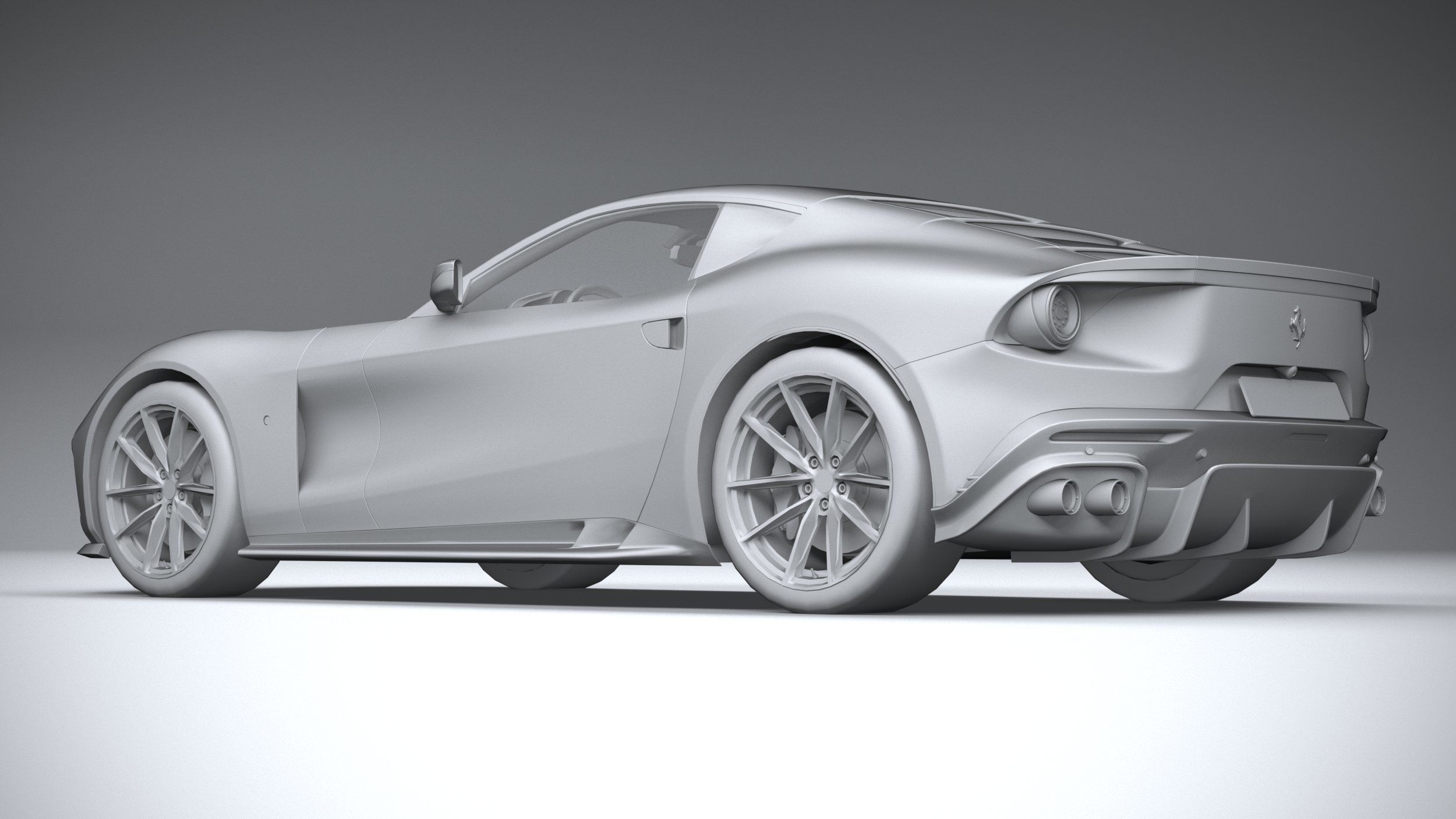 Ferrari Omologata 2020 LowPoly 3D model_21