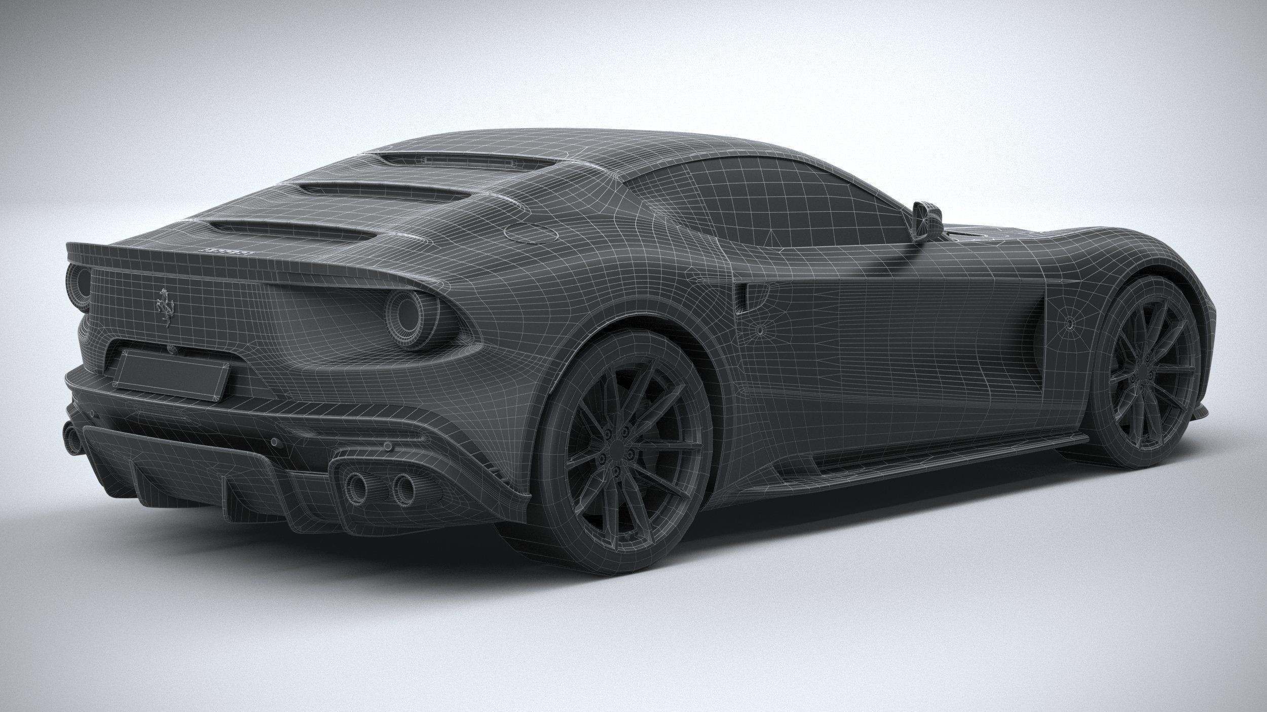 Ferrari Omologata 2020 LowPoly 3D model_35