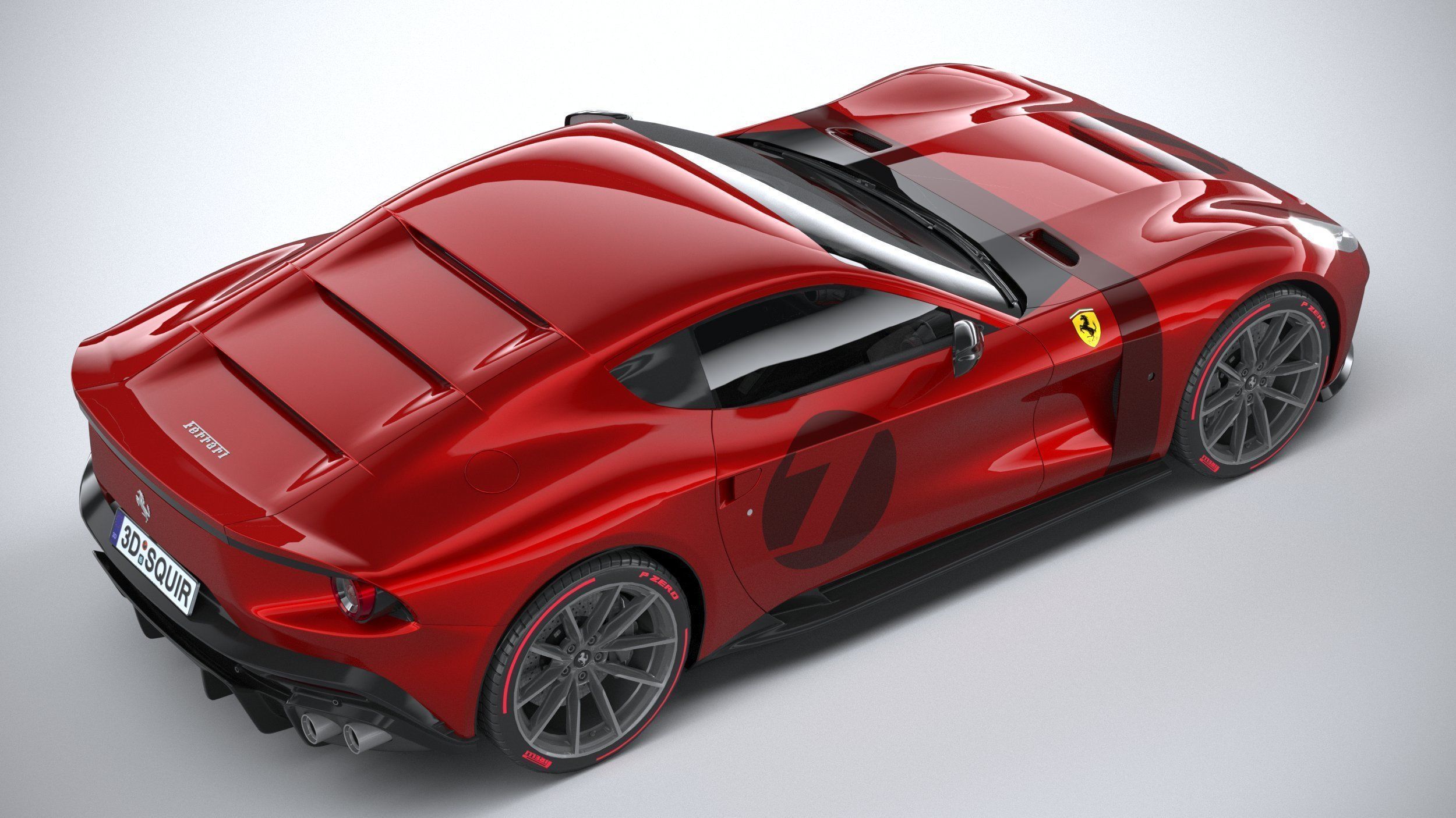 Ferrari Omologata 2020 LowPoly 3D model_10