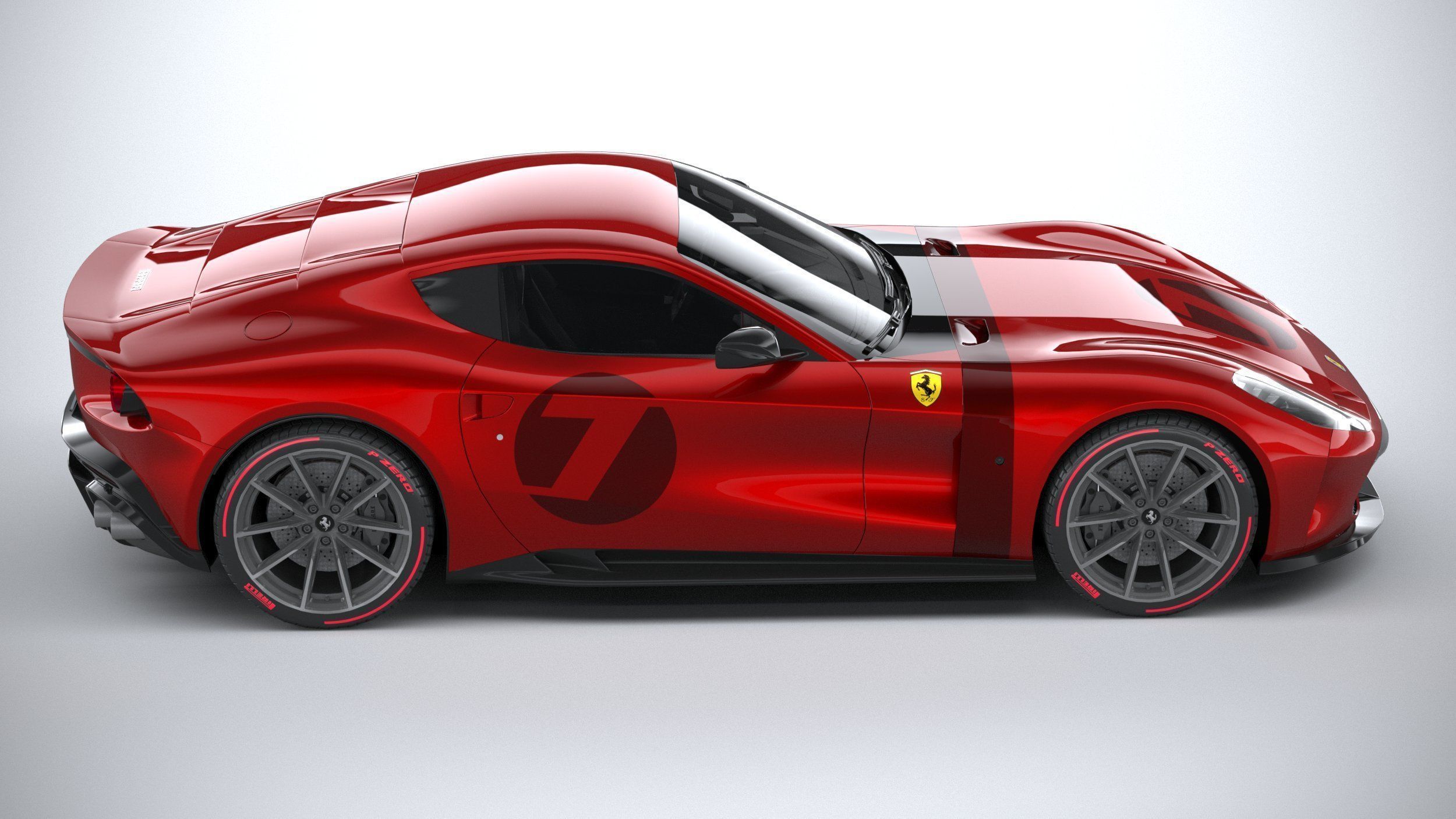 Ferrari Omologata 2020 LowPoly 3D model_11