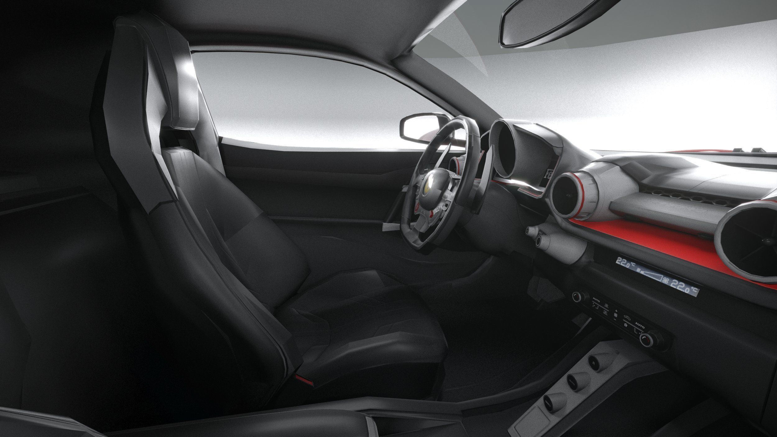 Ferrari Omologata 2020 LowPoly 3D model_28