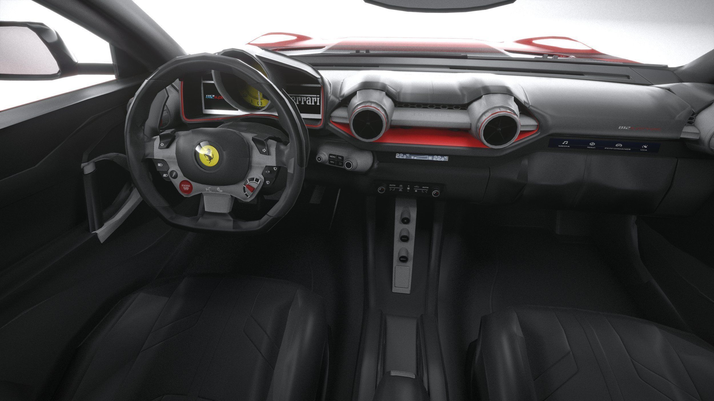 Ferrari Omologata 2020 LowPoly 3D model_27