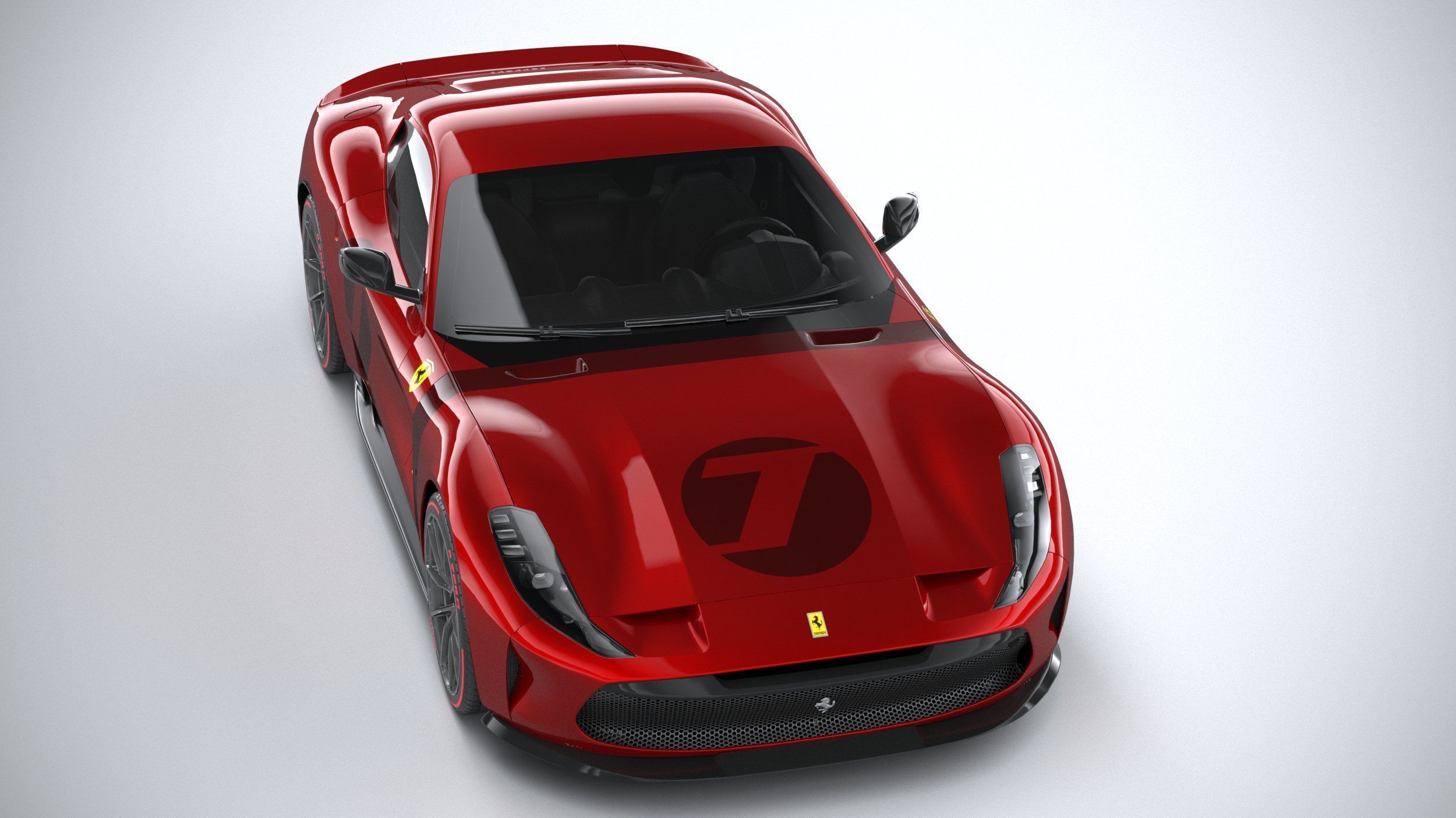 Ferrari Omologata 2020 LowPoly 3D model_12