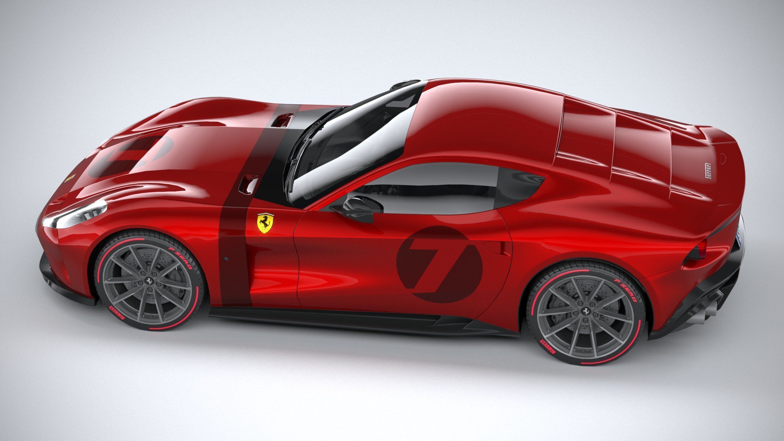 Ferrari Omologata 2020 LowPoly 3D model_9