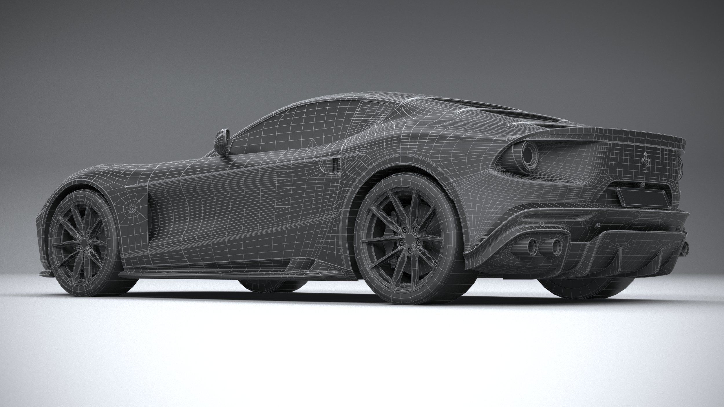 Ferrari Omologata 2020 LowPoly 3D model_31