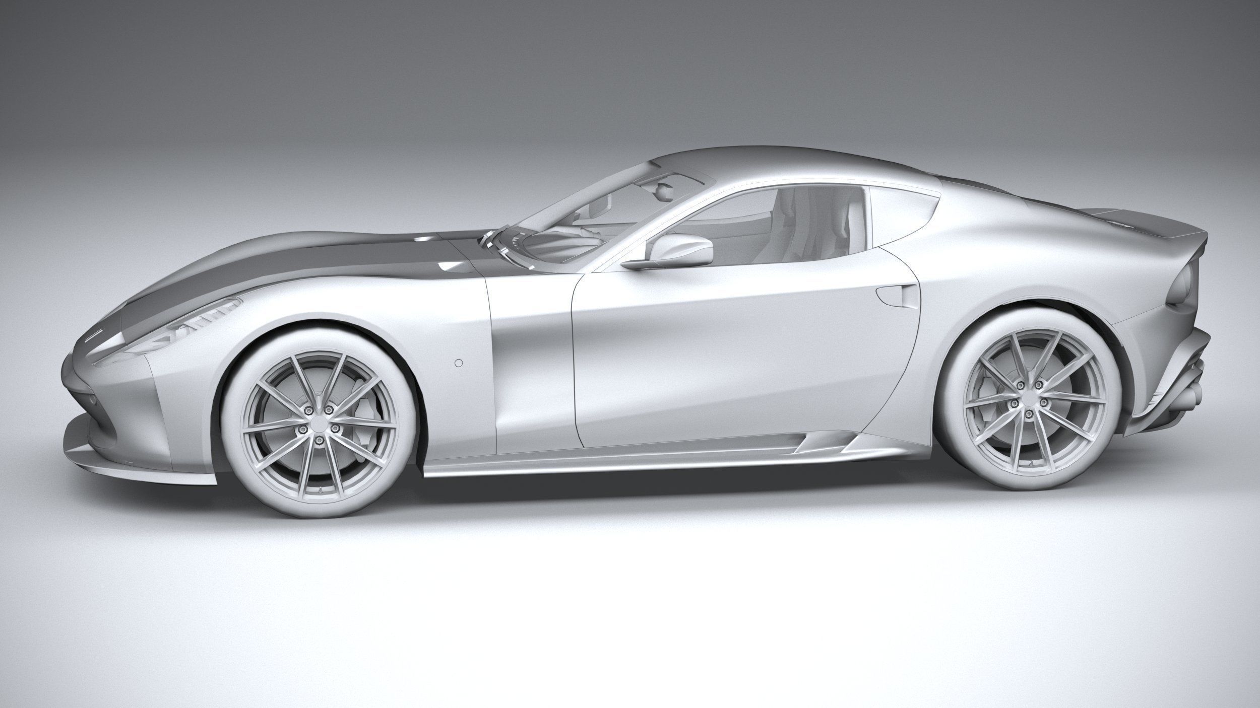 Ferrari Omologata 2020 LowPoly 3D model_22