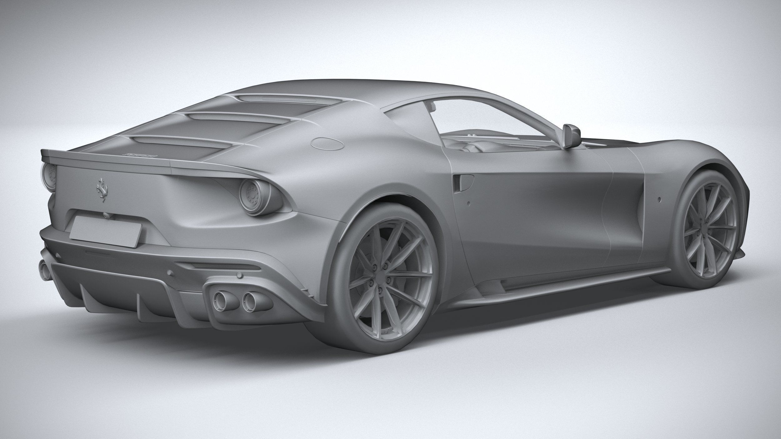 Ferrari Omologata 2020 LowPoly 3D model_25