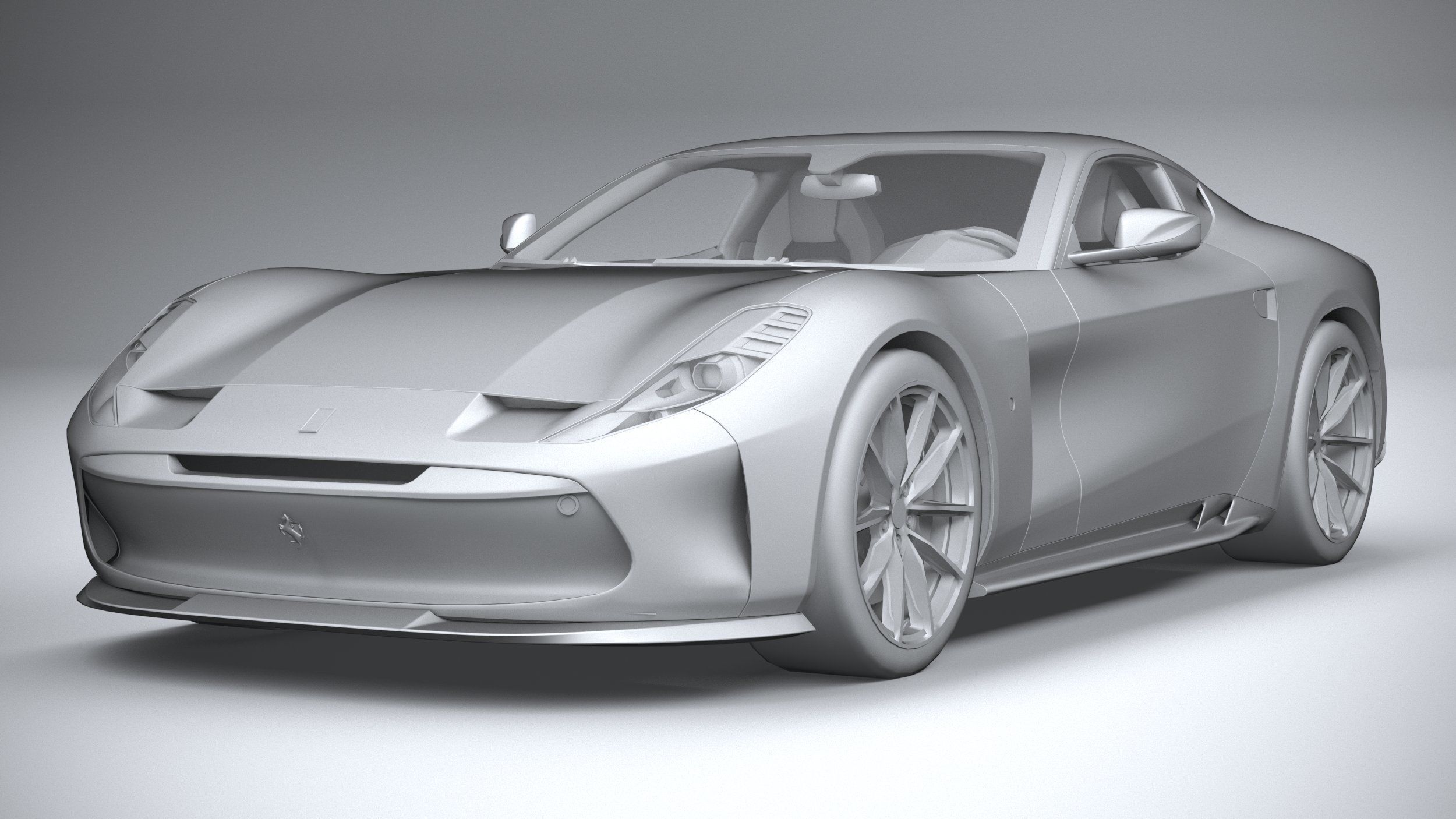 Ferrari Omologata 2020 LowPoly 3D model_20