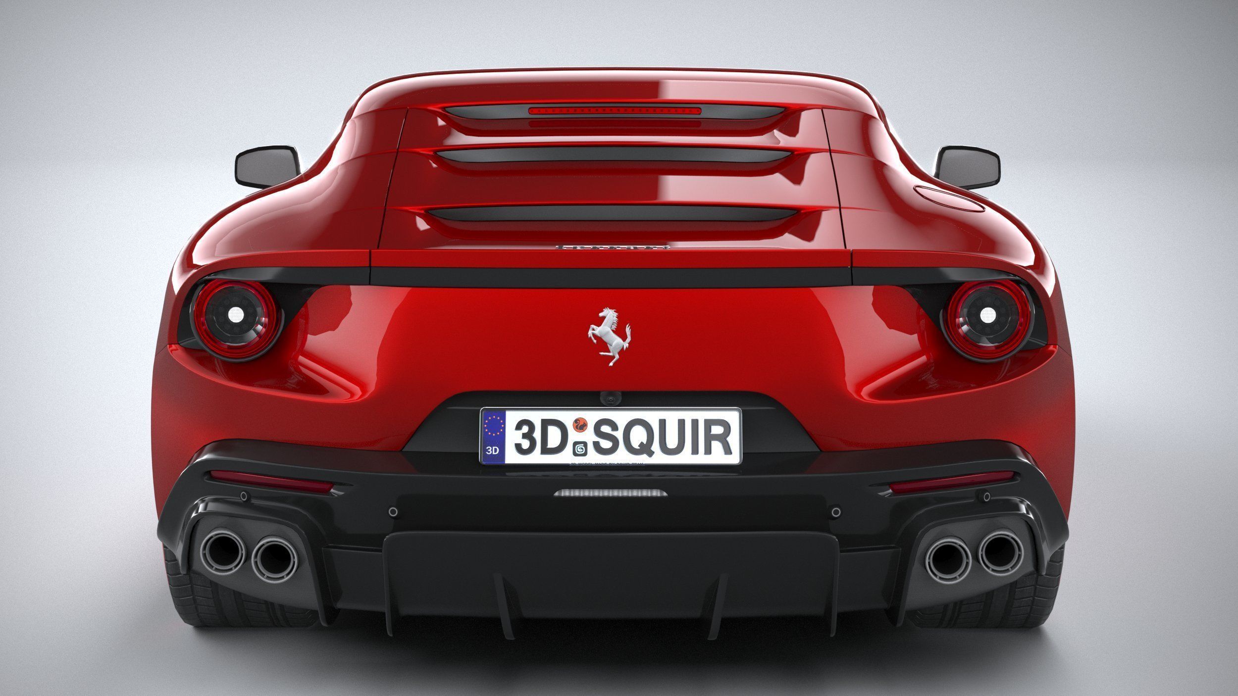 Ferrari Omologata 2020 LowPoly 3D model_4