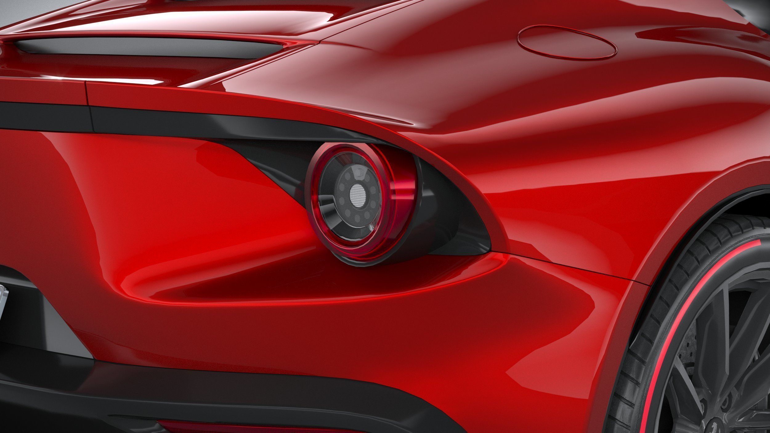 Ferrari Omologata 2020 LowPoly 3D model_18