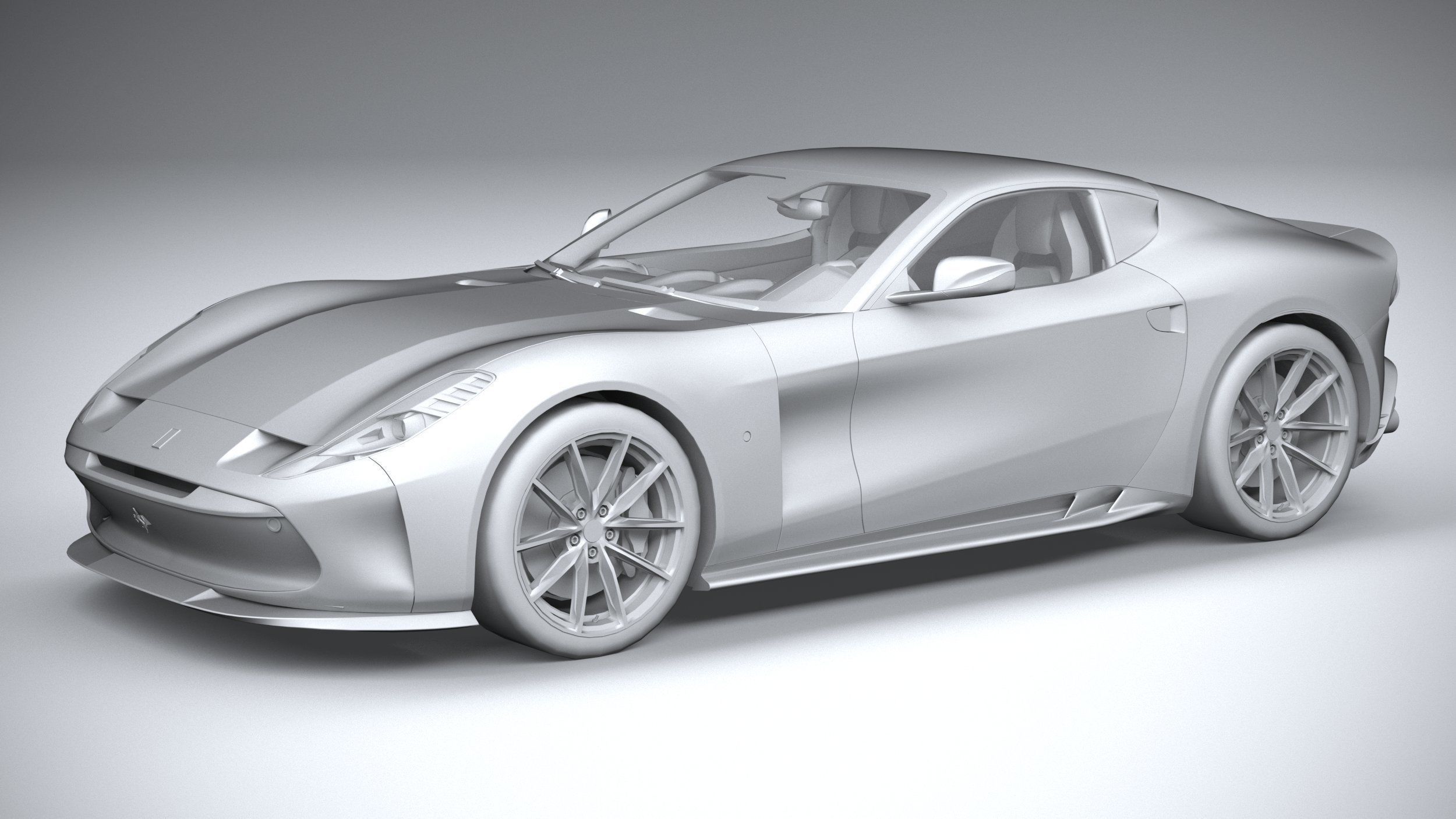 Ferrari Omologata 2020 LowPoly 3D model_19