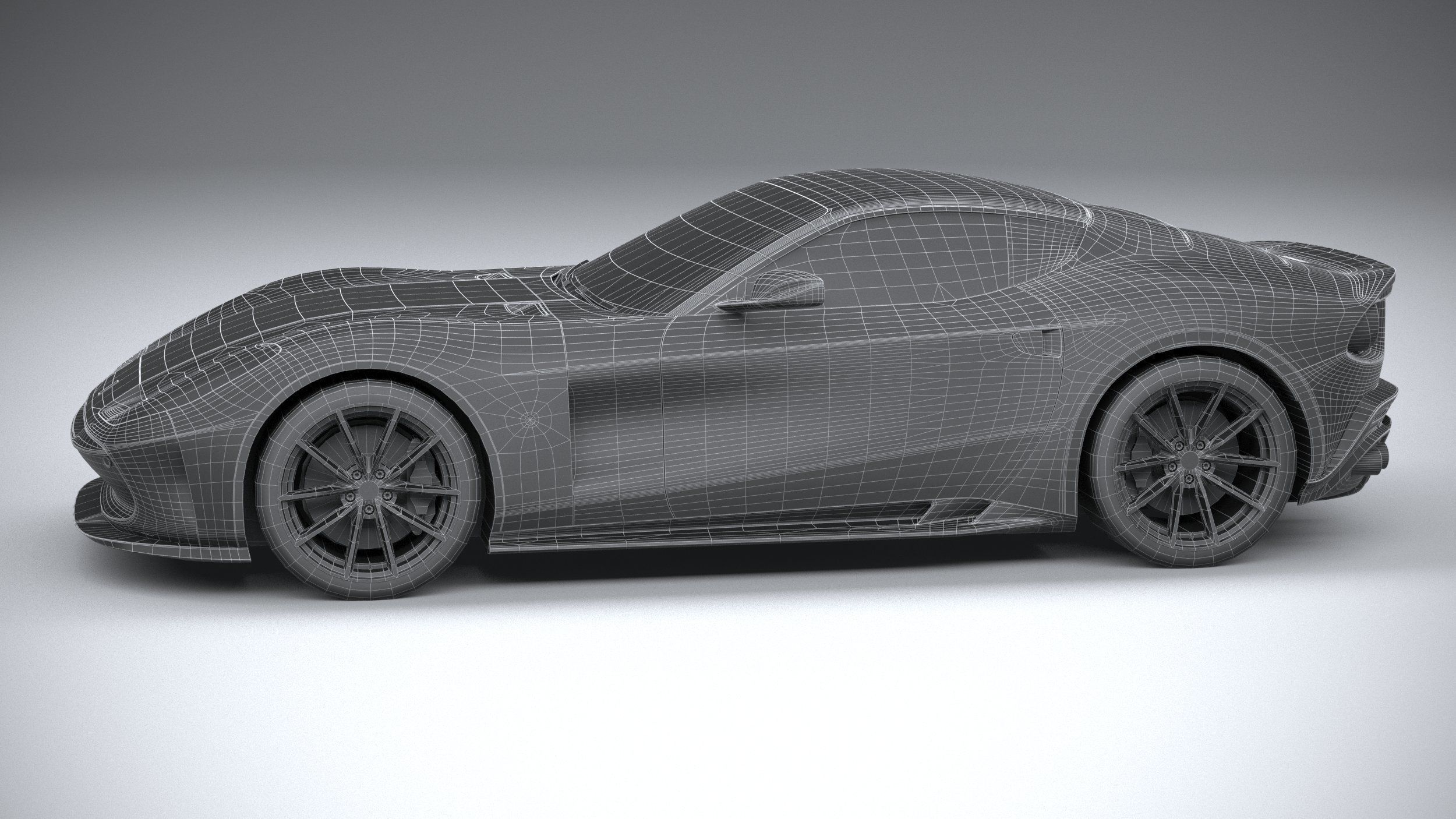 Ferrari Omologata 2020 LowPoly 3D model_32