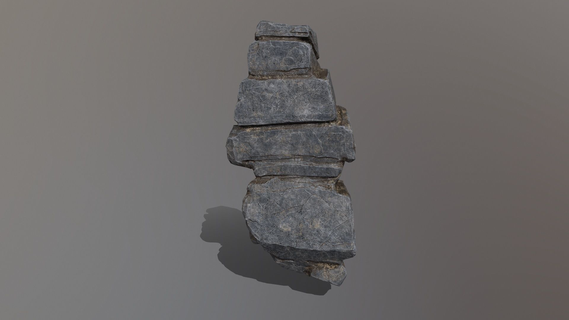 Rock Set mountain Low-poly 3D model_21