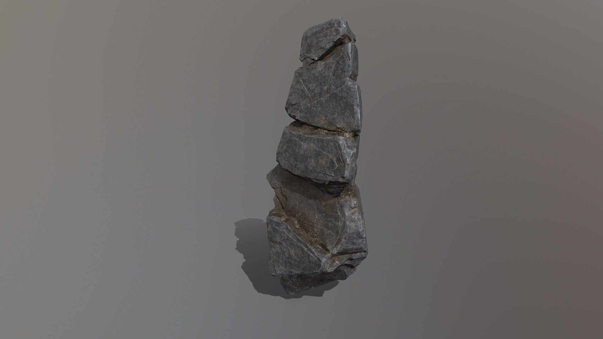 Rock Set mountain Low-poly 3D model_22