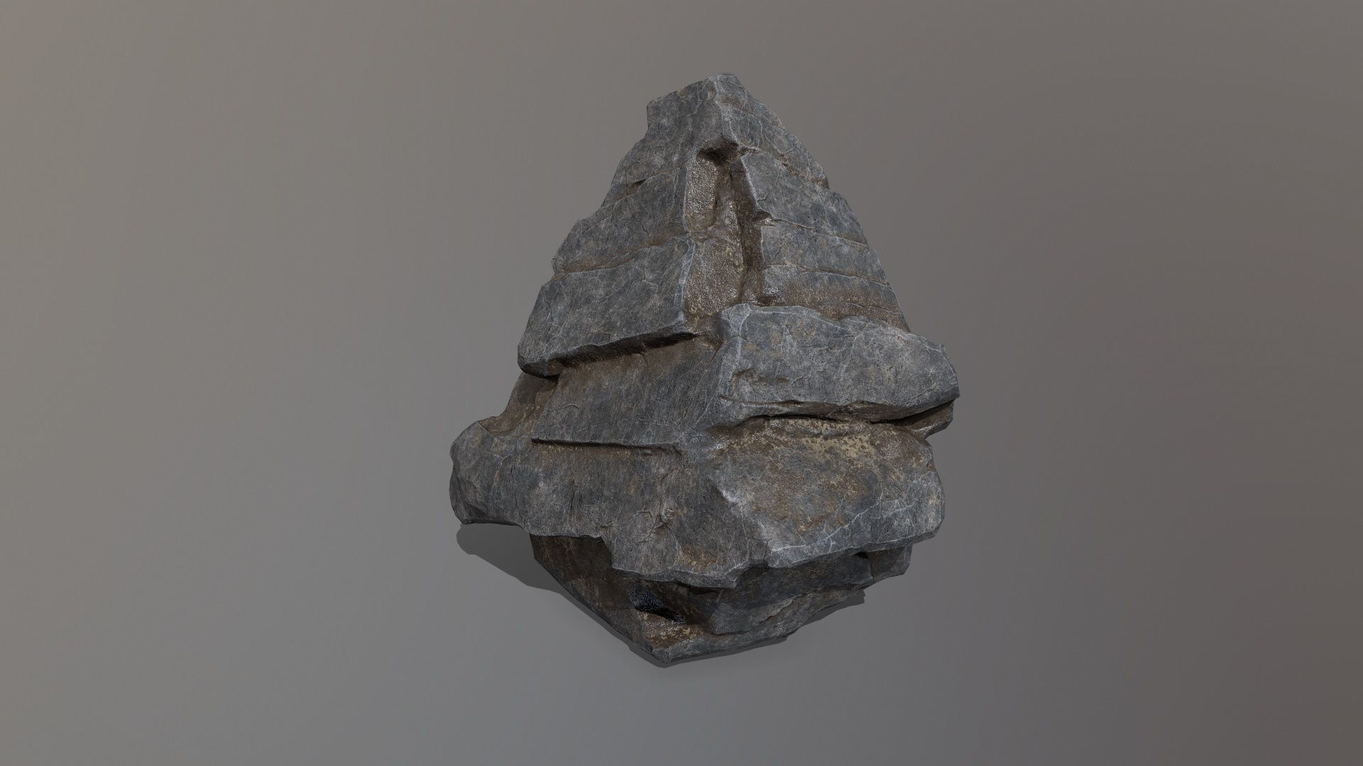 Rock Set mountain Low-poly 3D model_15