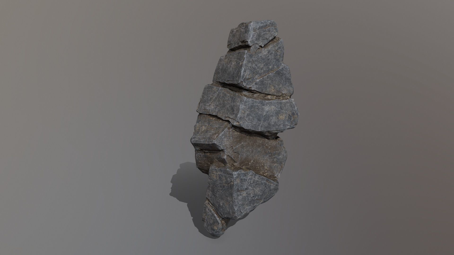 Rock Set mountain Low-poly 3D model_23