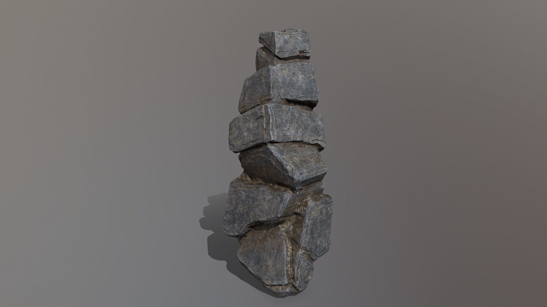 Rock Set mountain Low-poly 3D model_20