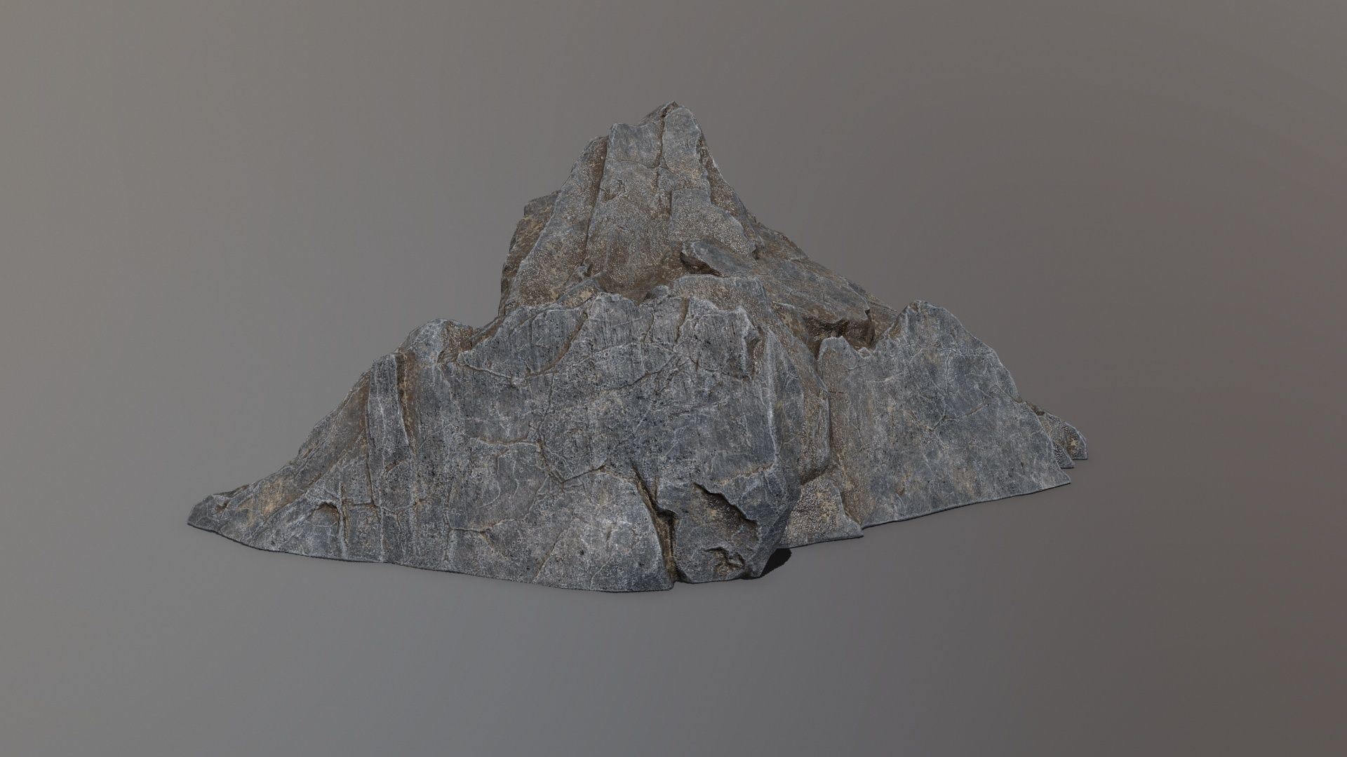 Rock Set mountain Low-poly 3D model_3