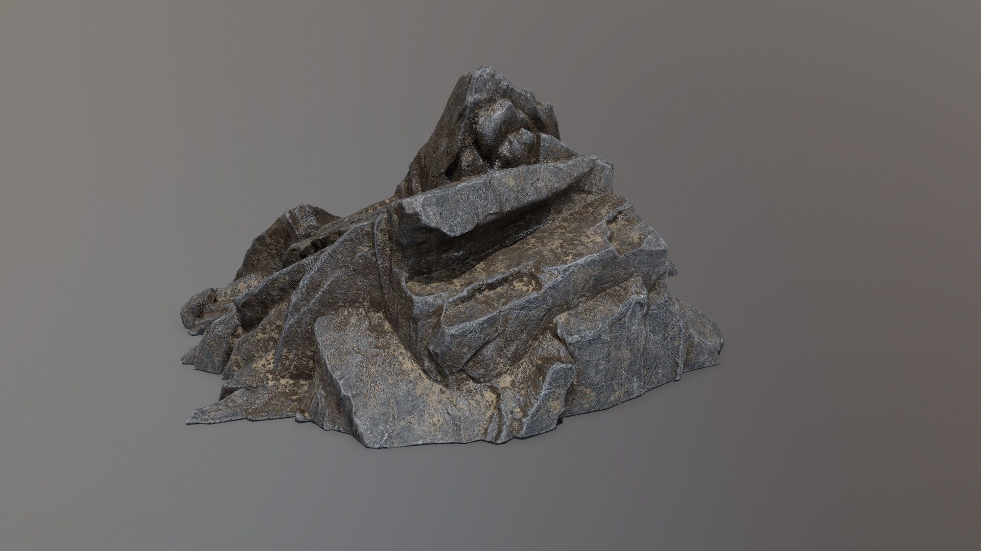 Rock Set mountain Low-poly 3D model_5