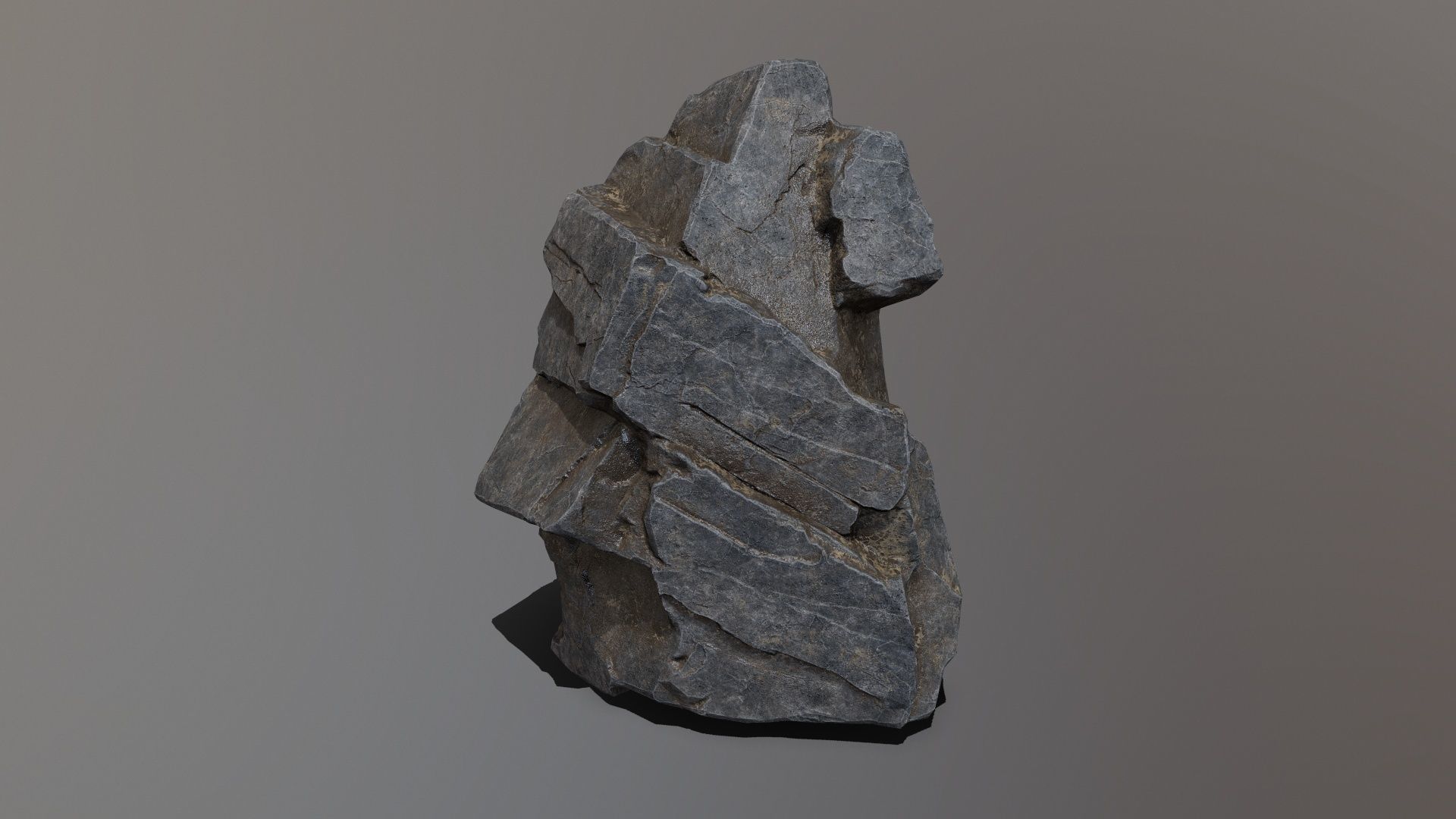 Rock Set mountain Low-poly 3D model_6
